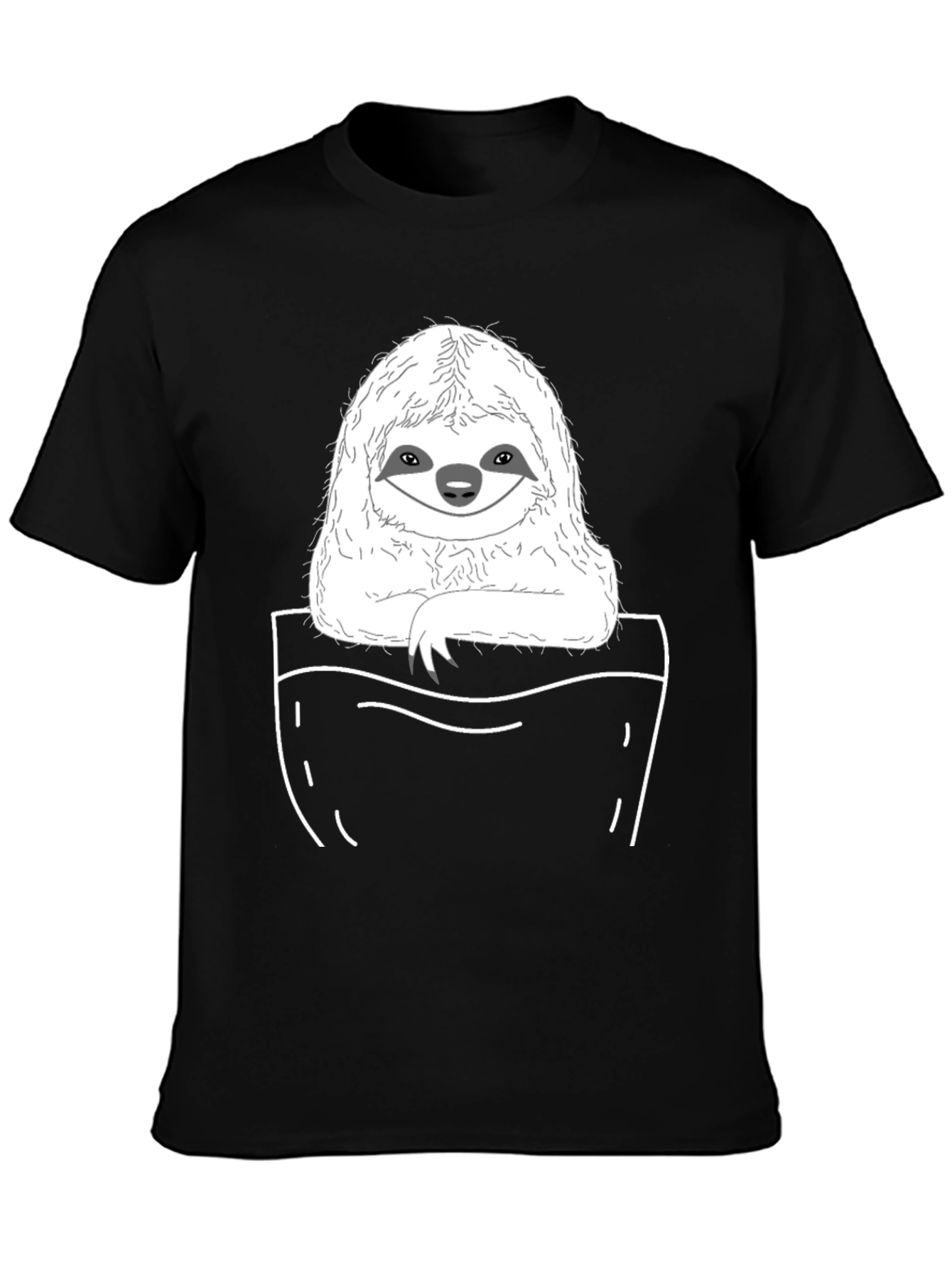 Sloth Pocket T-Shirt - Cute & Comfy
