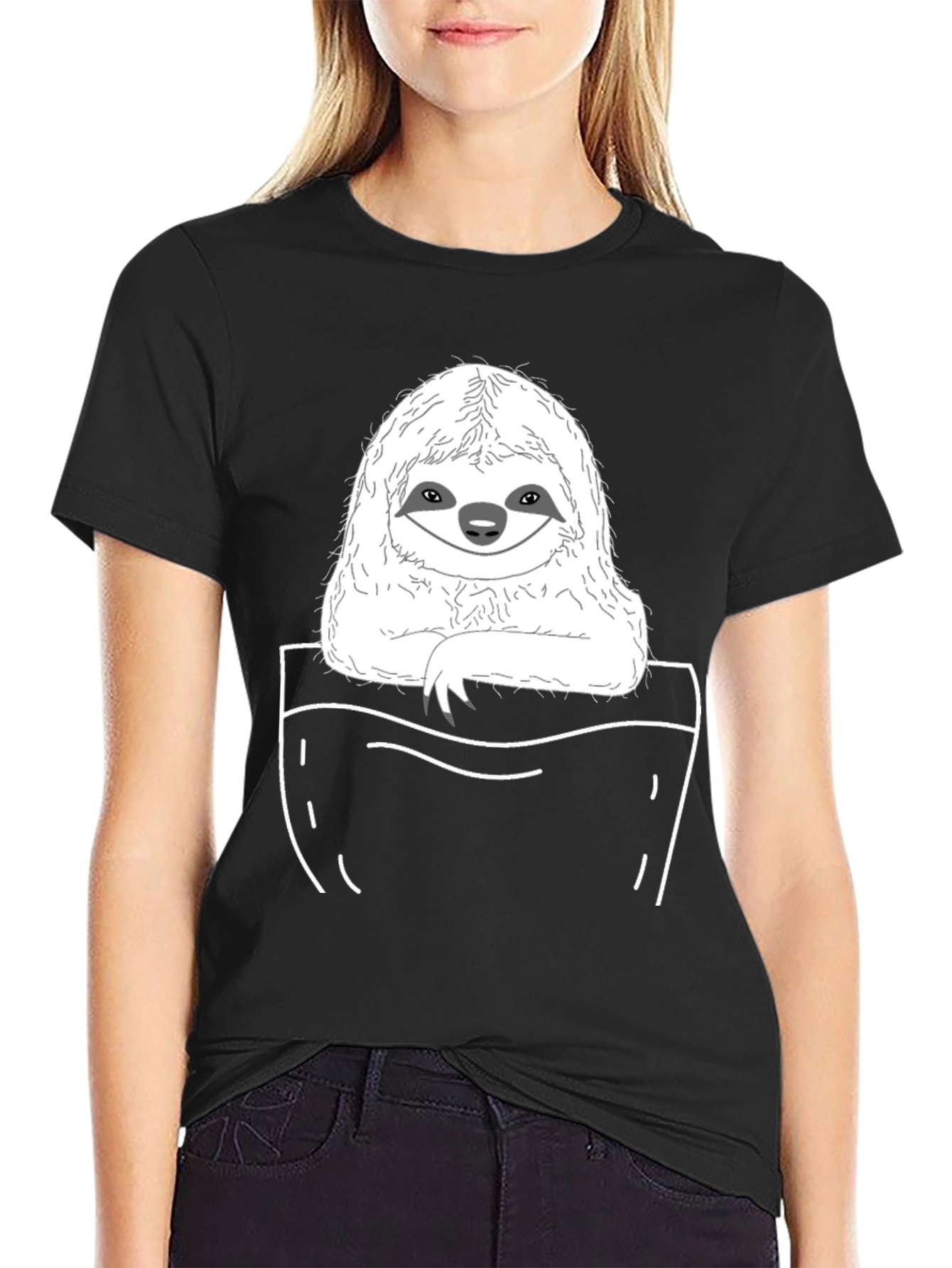 Sloth Pocket T-Shirt - Cute & Comfy