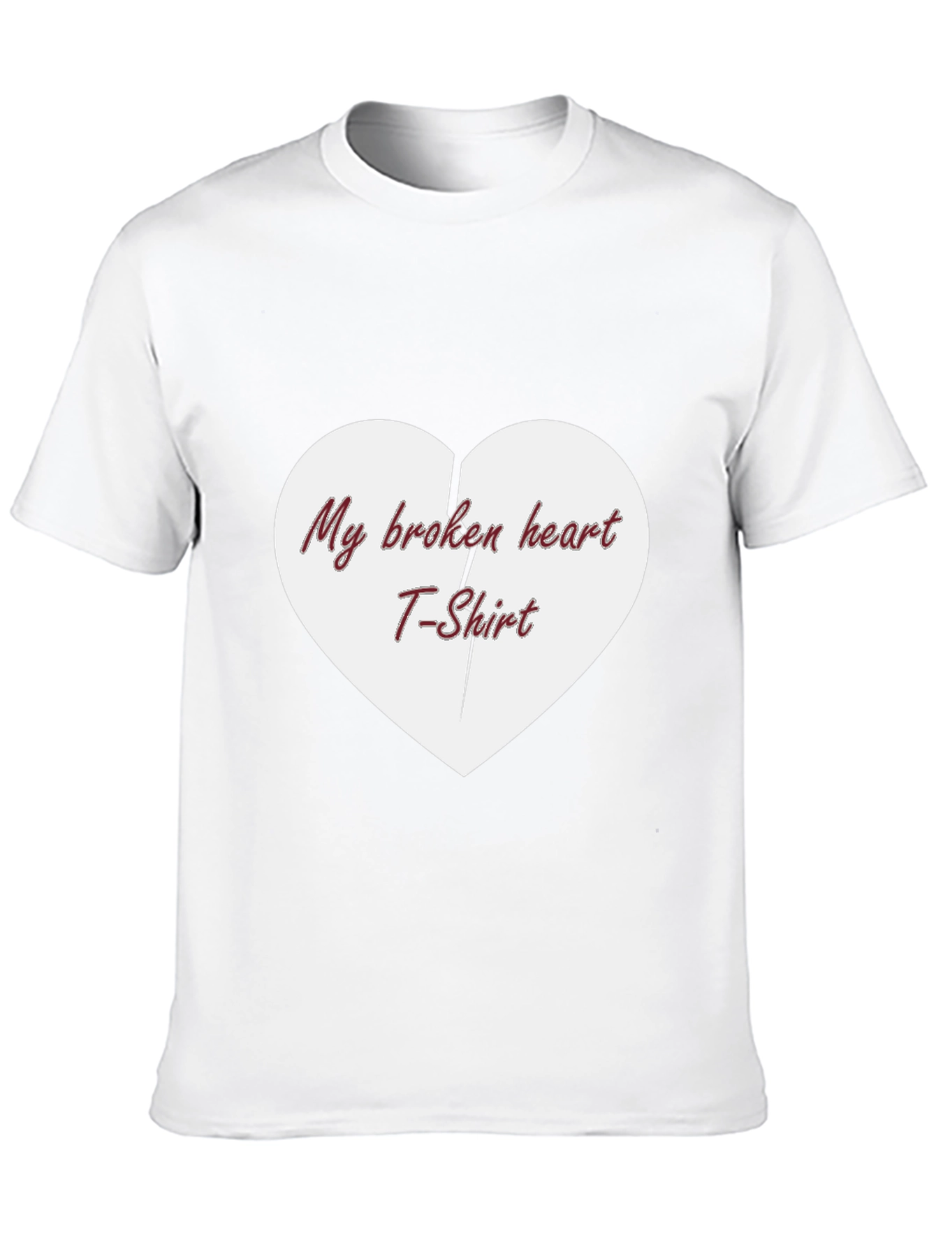 My Broken Heart T-Shirt - Black Cotton Casual Tee