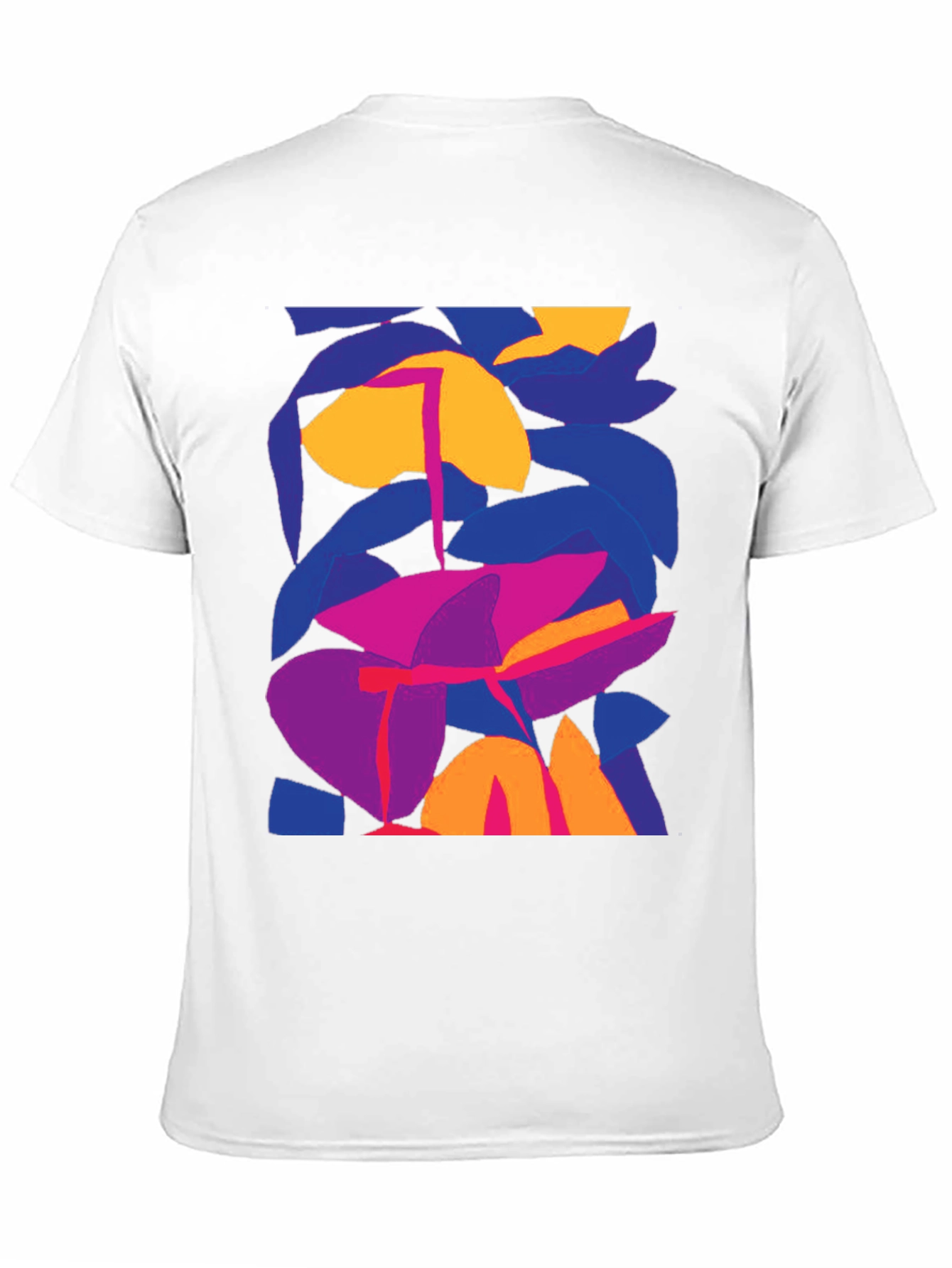 Abstract Floral Graphic Print Black T-Shirt