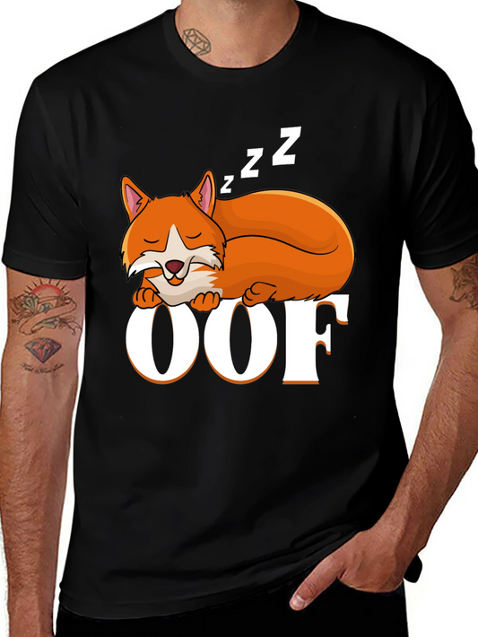 Sleeping Fox OOF Graphic T-Shirt