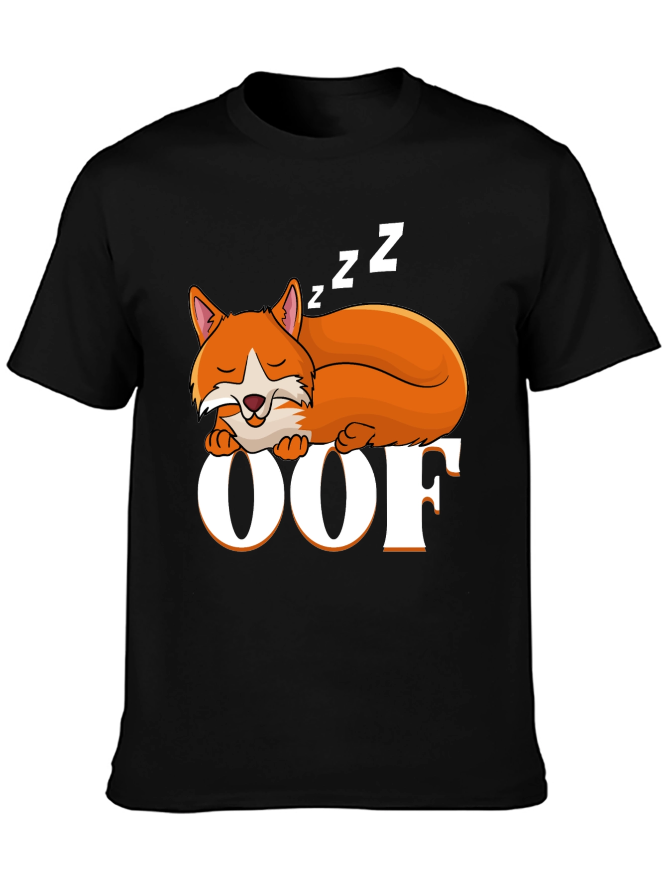Sleeping Fox OOF Graphic T-Shirt