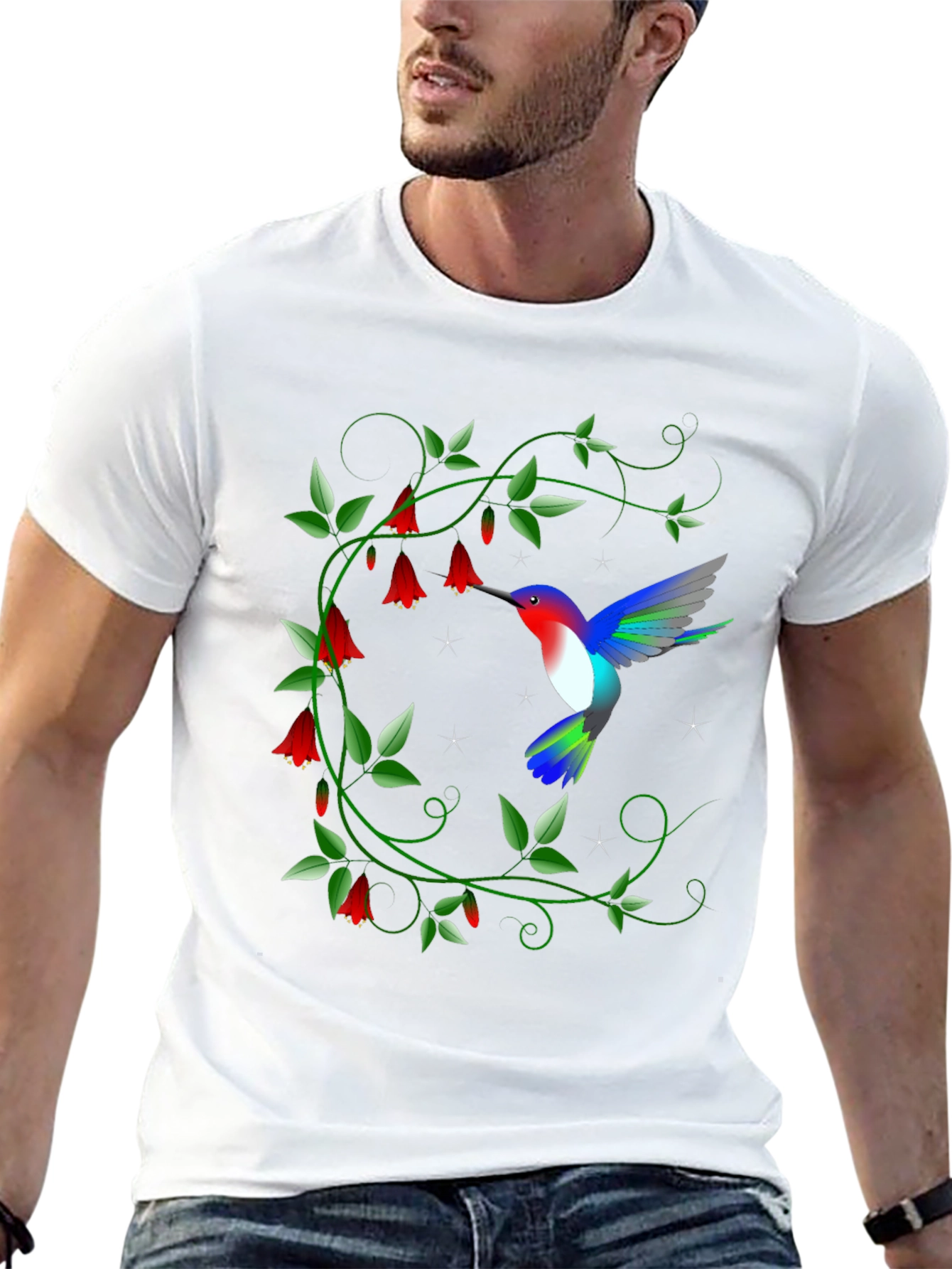 Hummingbird Floral Graphic Tee