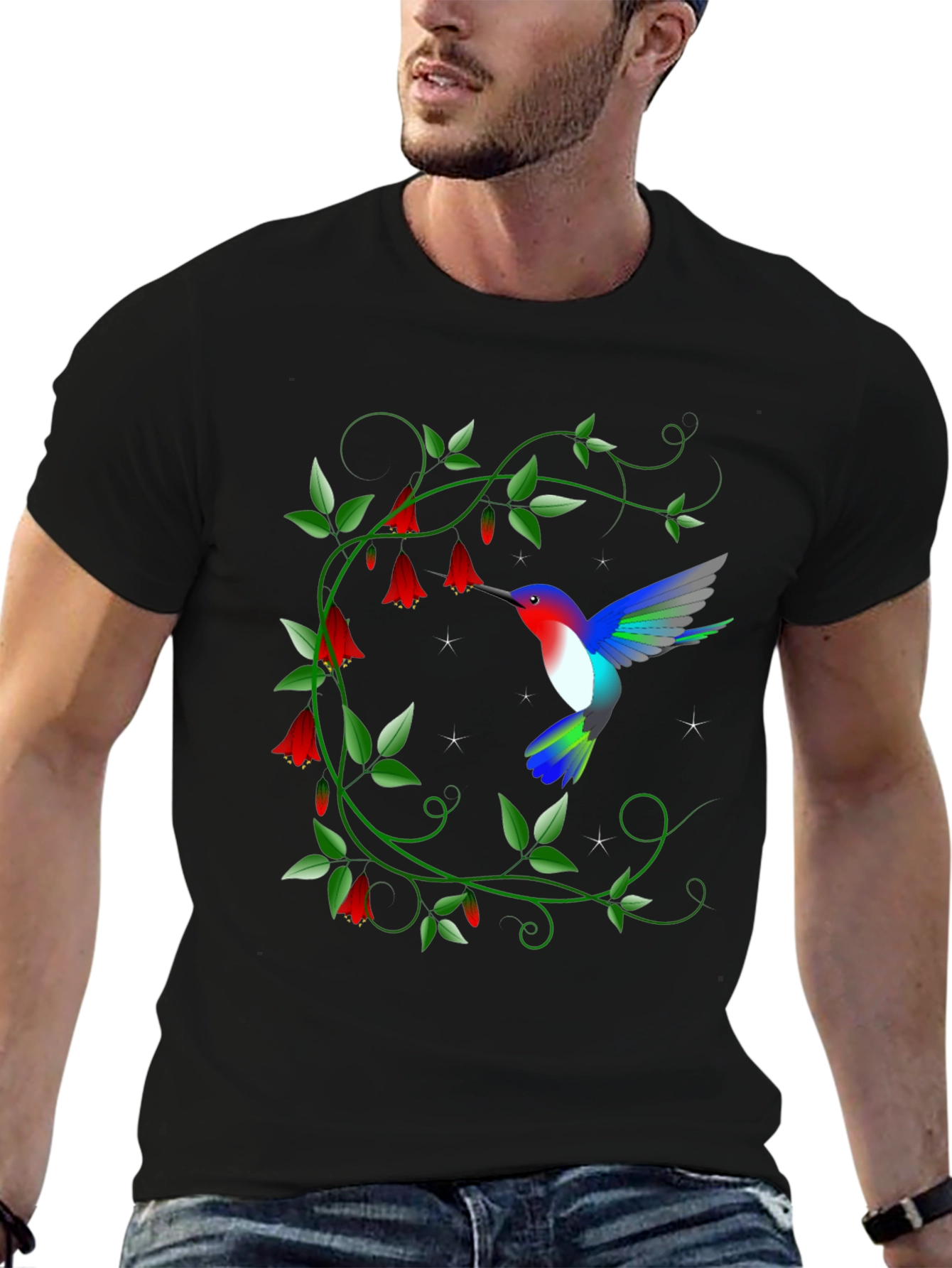 Hummingbird Floral Graphic Tee