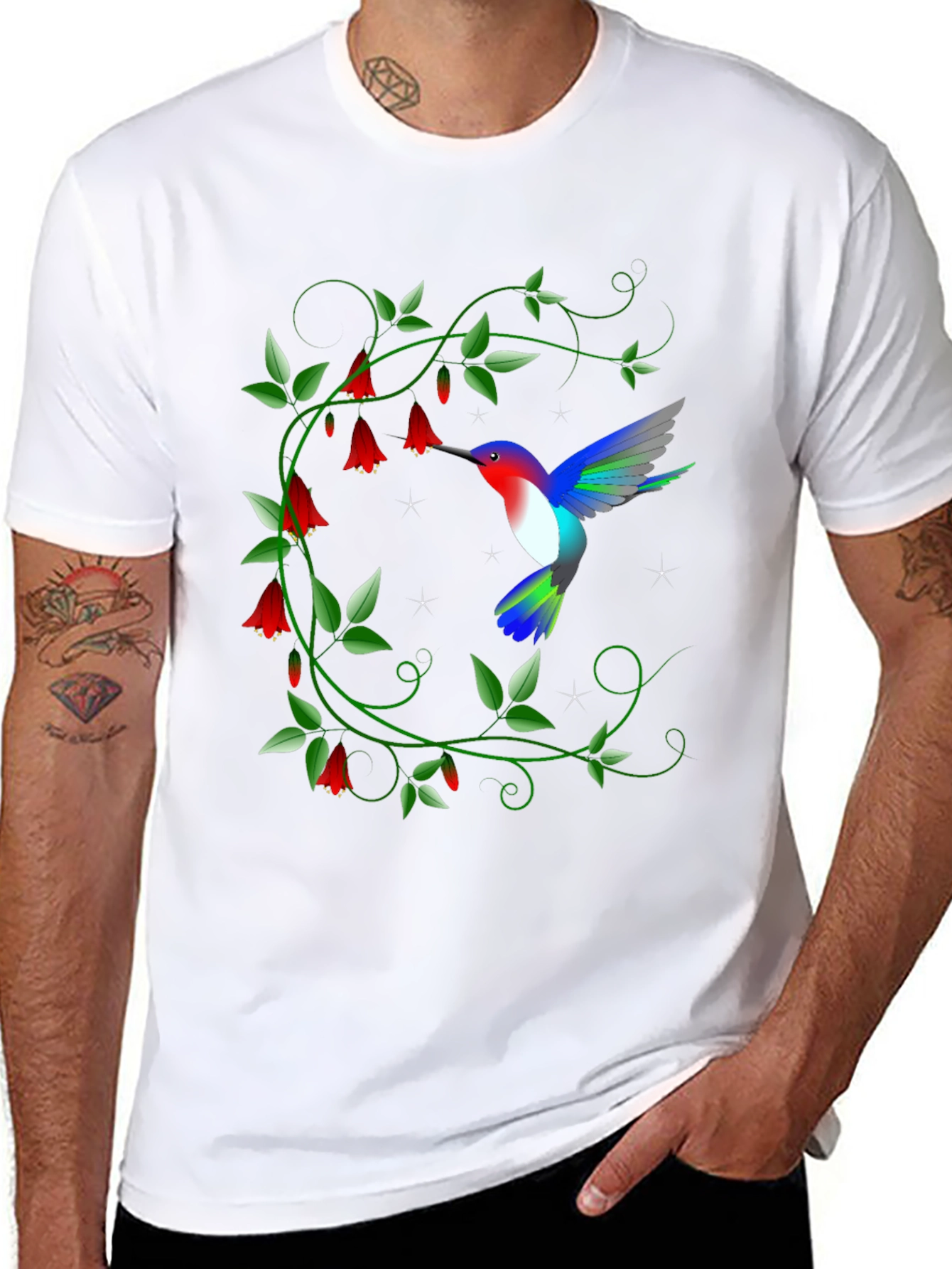 Hummingbird Floral Graphic Tee
