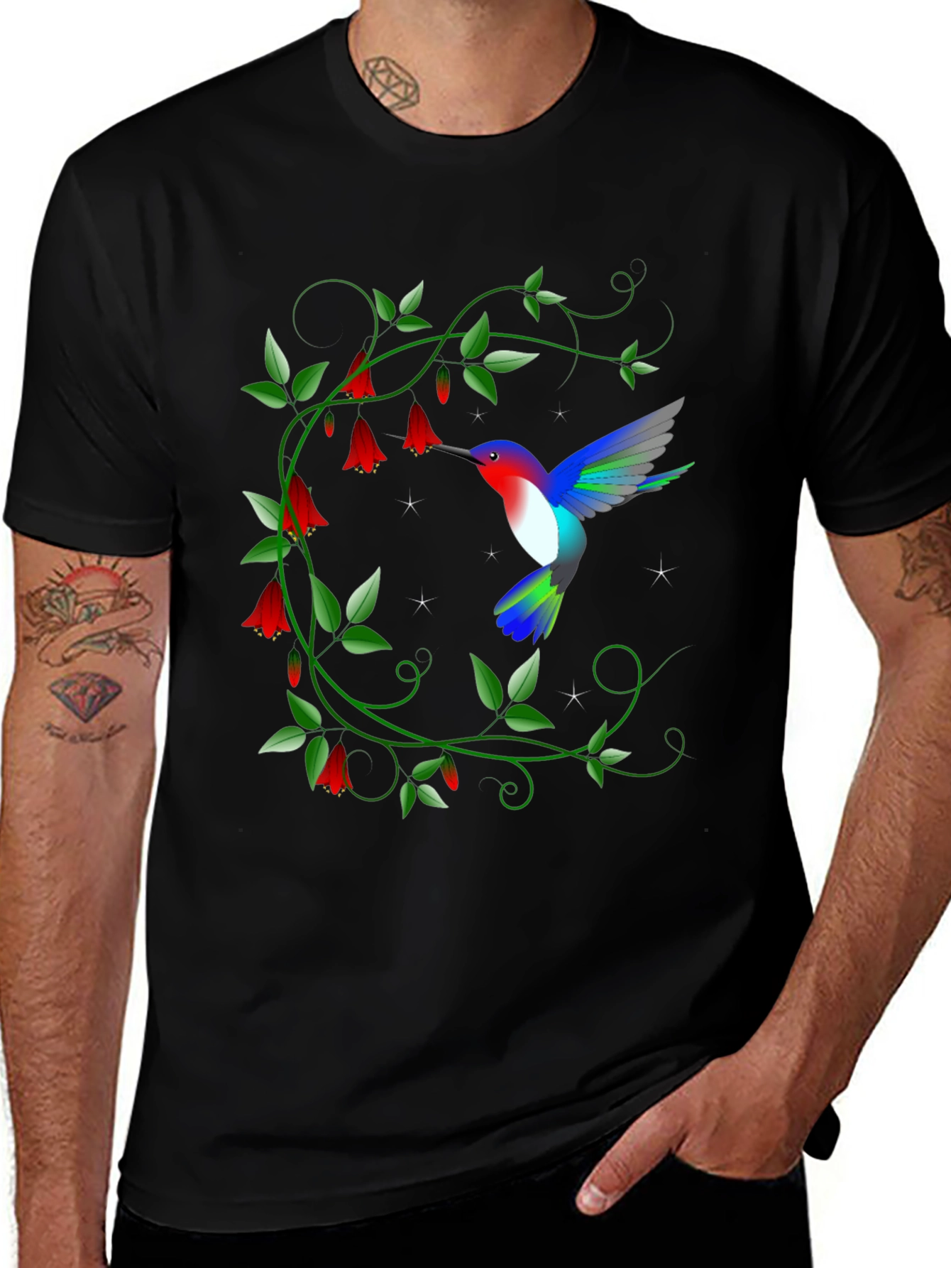 Hummingbird Floral Graphic Tee