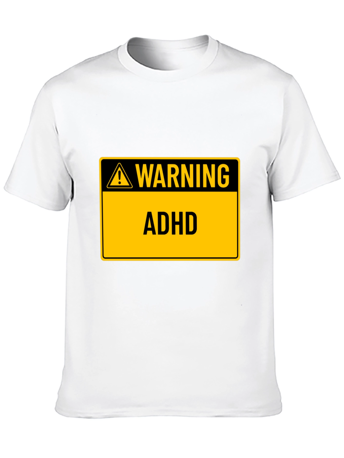 Warning ADHD Black T-Shirt