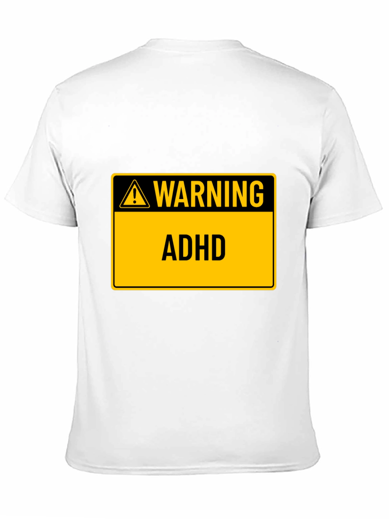 Warning ADHD Black T-Shirt