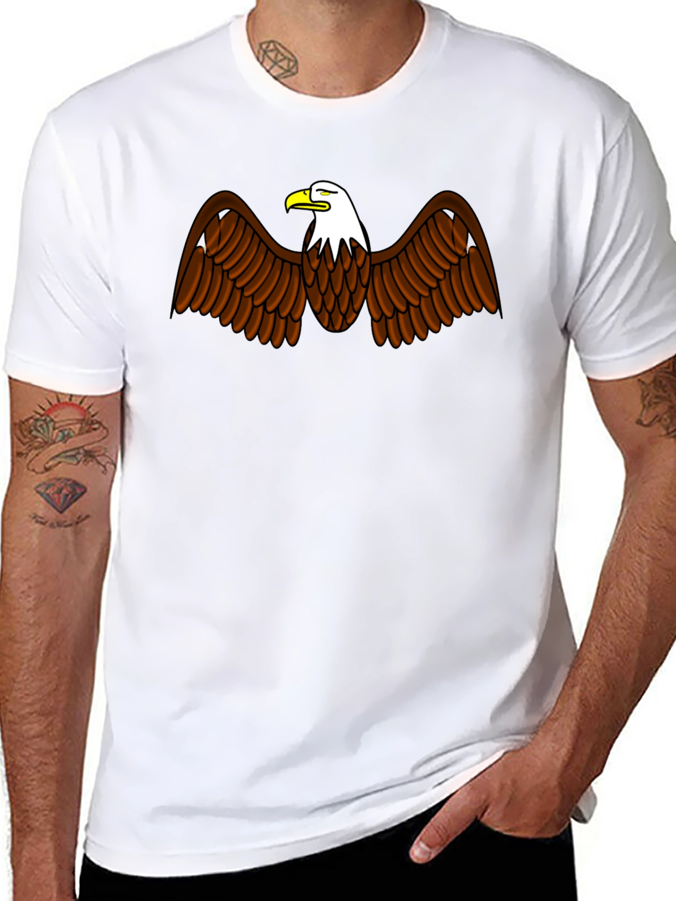 Bald Eagle Graphic Black T-Shirt