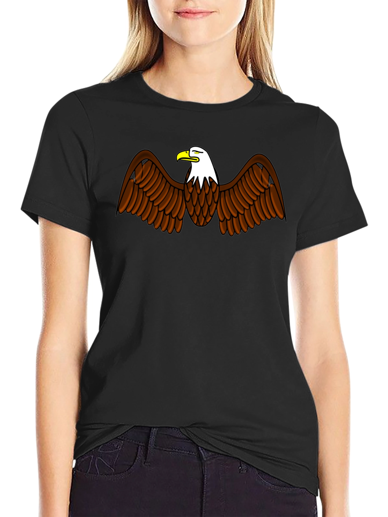 Bald Eagle Graphic Black T-Shirt