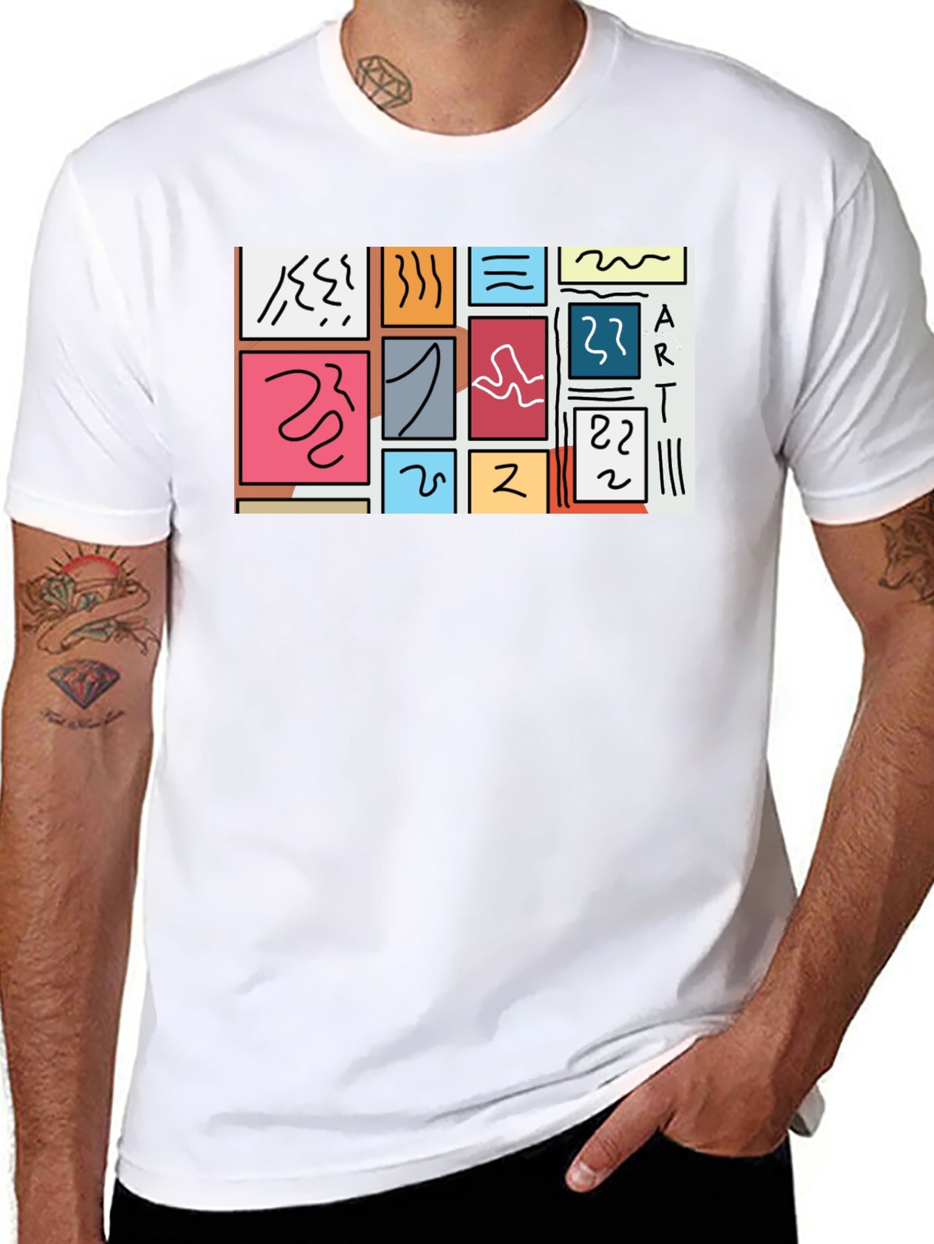 Abstract Art T-Shirt Modern Graphic Tee