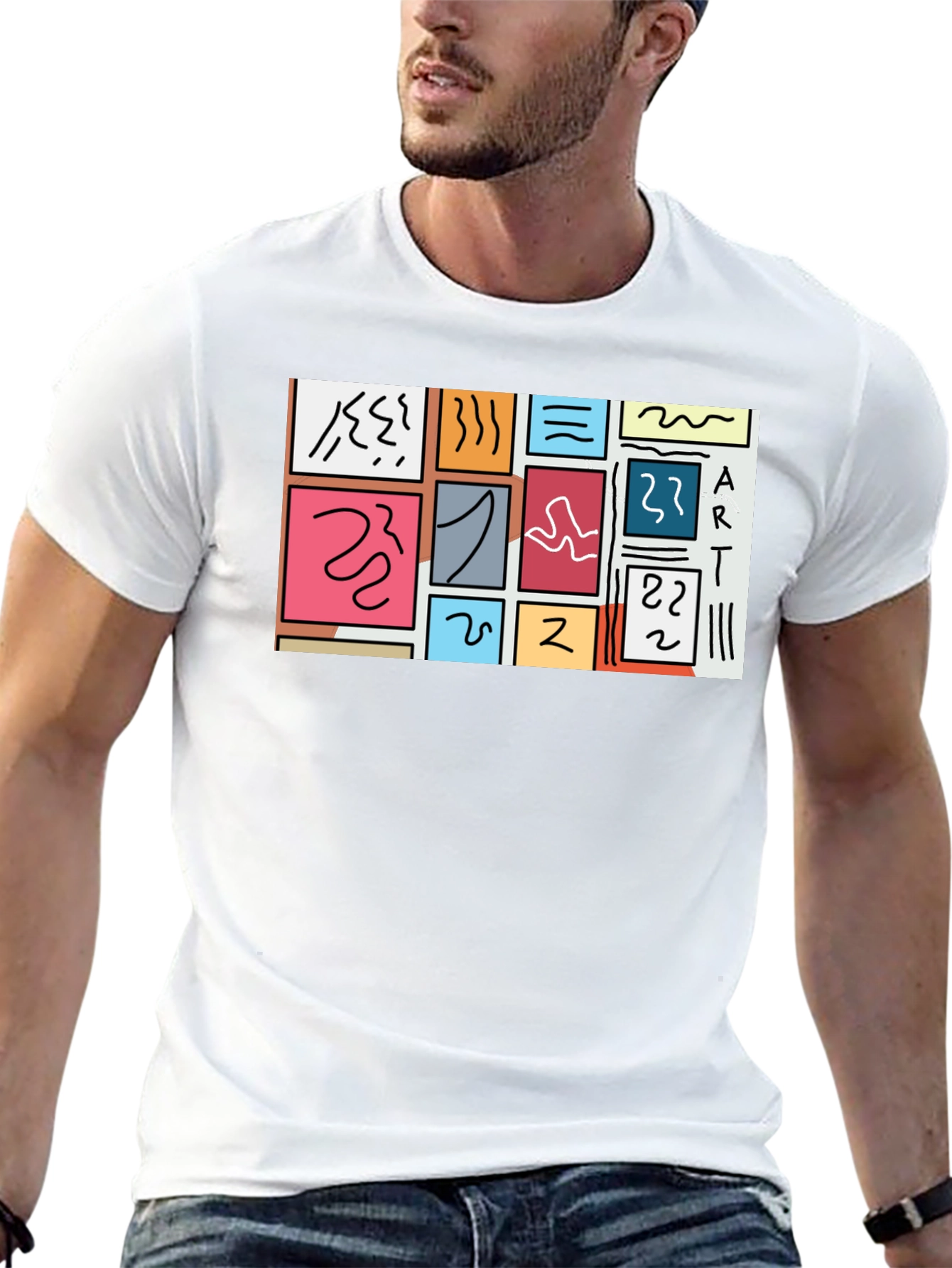 Abstract Art T-Shirt Modern Graphic Tee