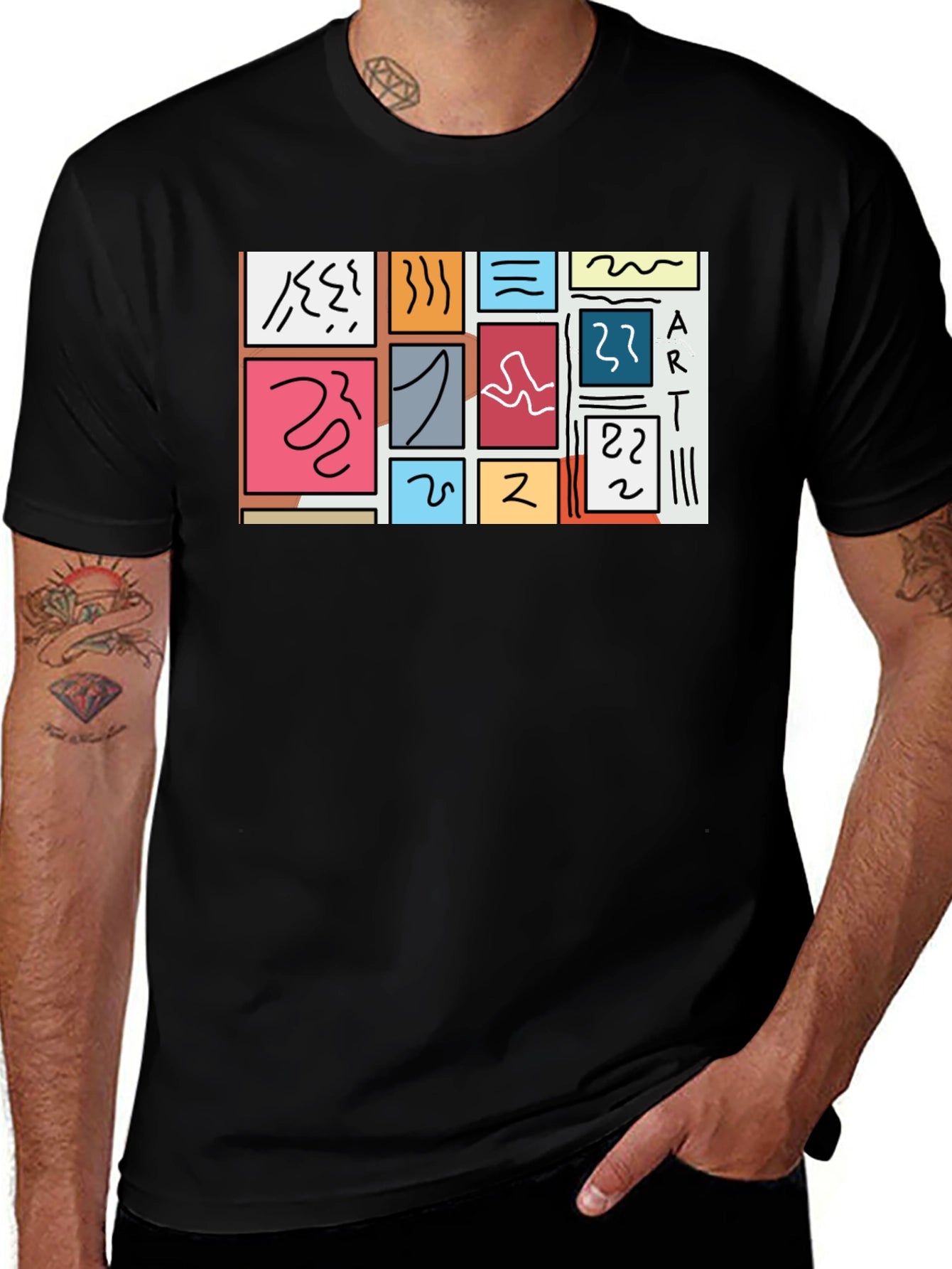 Abstract Art T-Shirt Modern Graphic Tee