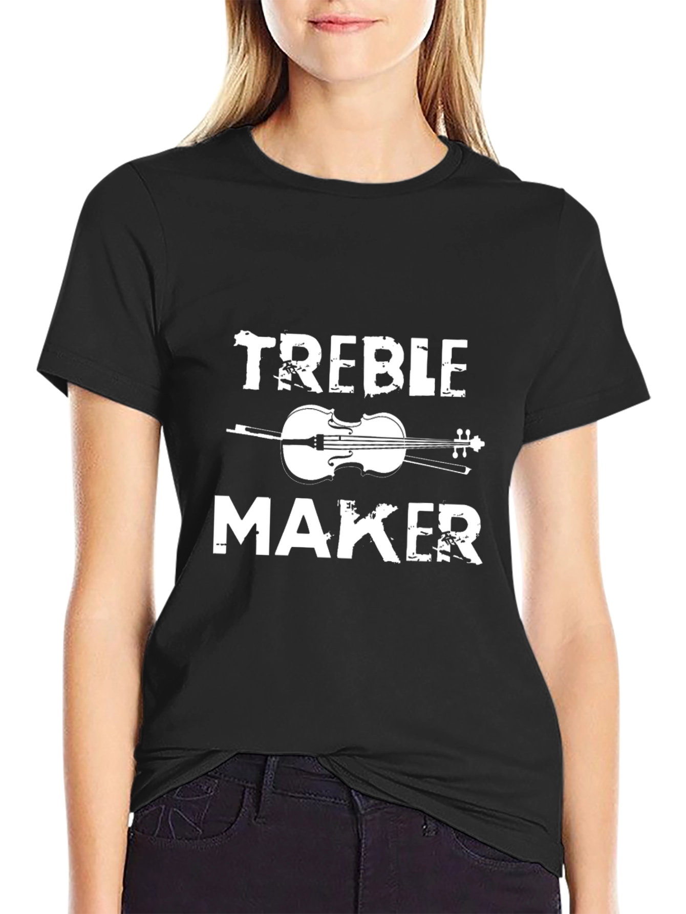 Treble Maker Black T-Shirt Music Humor