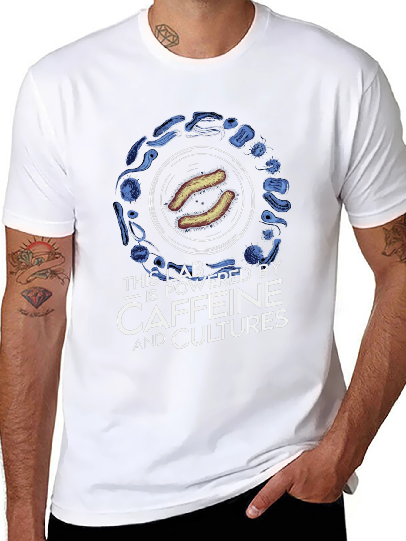 Caffeine & Cultures Science T-Shirt