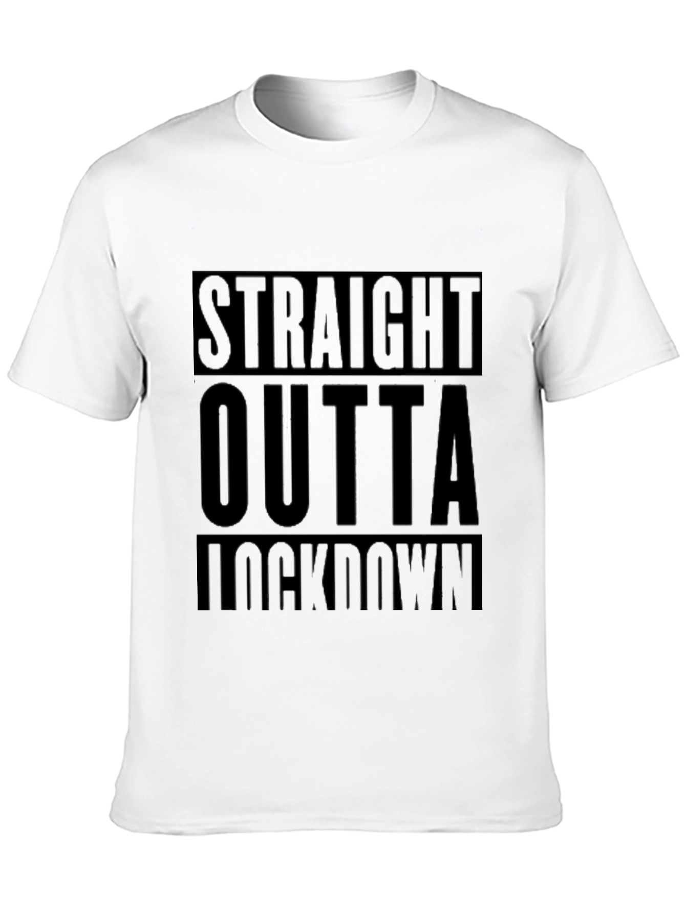 Straight Outta Lockdown Black T-Shirt