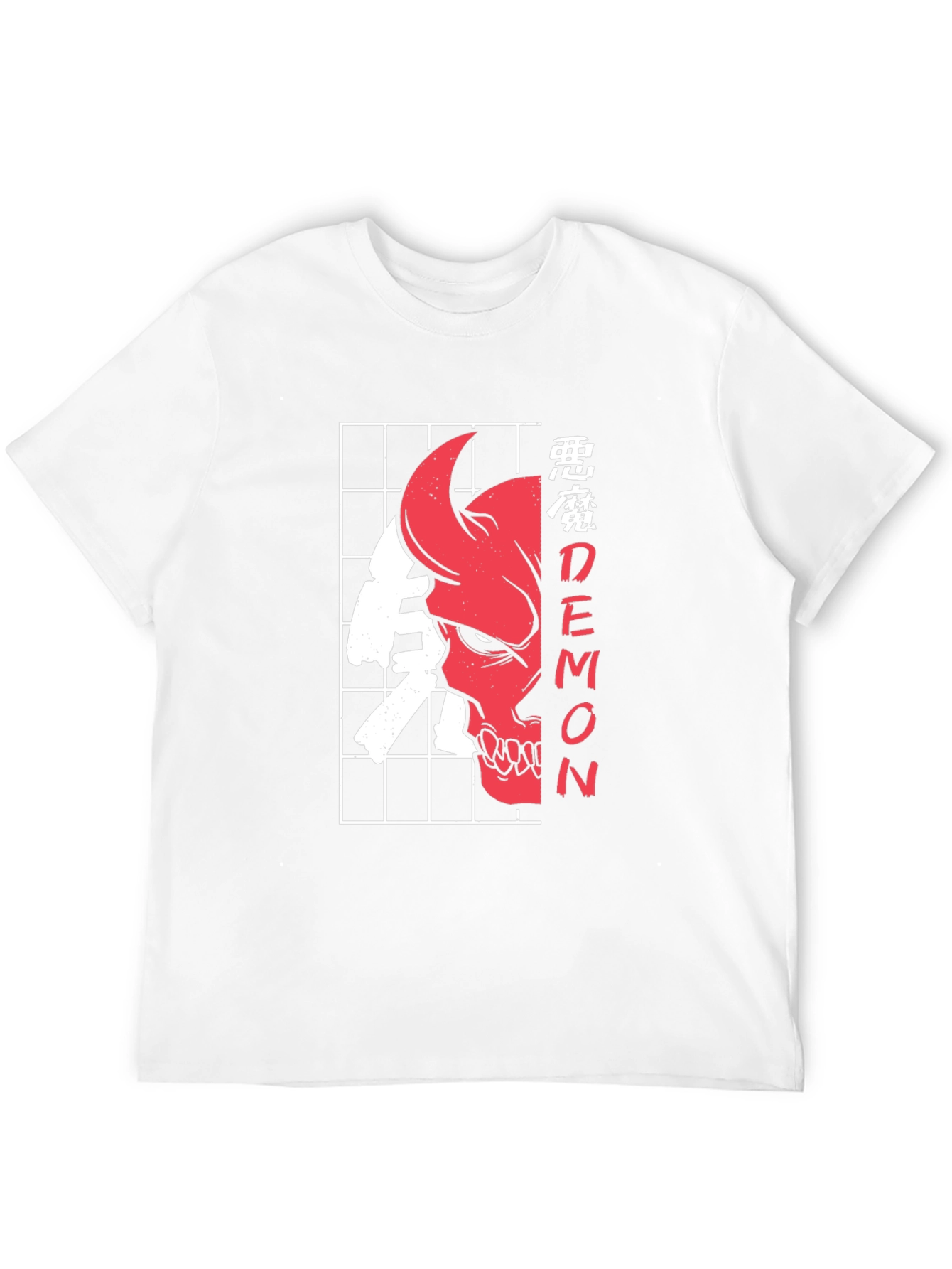 Demon Skull Graphic Tee - Urban Style Black T-Shirt