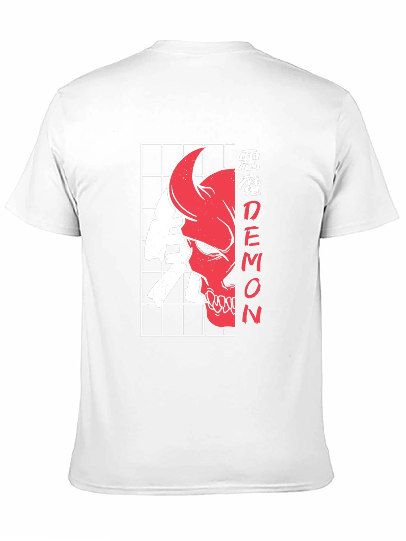 Demon Skull Graphic Tee - Urban Style Black T-Shirt