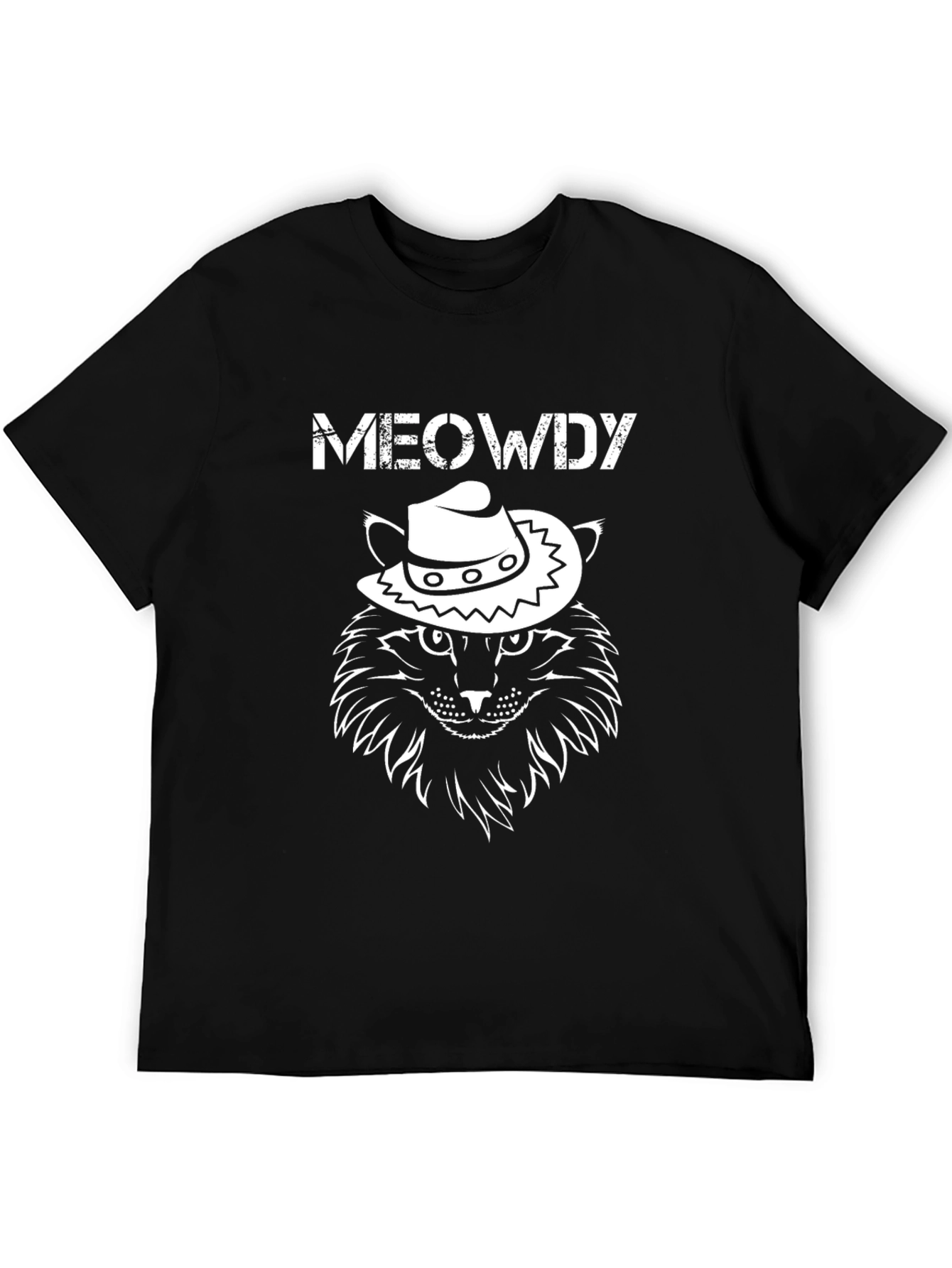 Meowdy Cowboy Cat Graphic T-Shirt