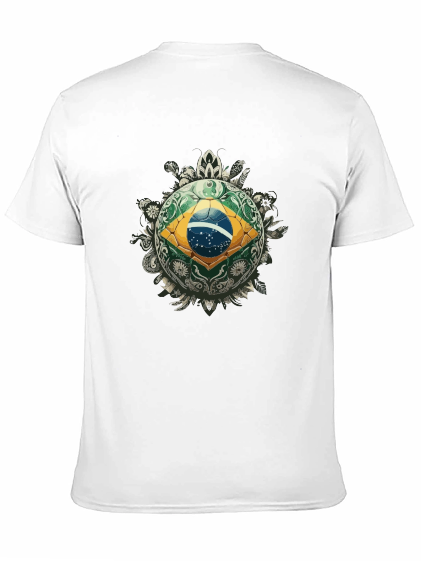 Brazil Flag Soccer Ball Graphic Tee
