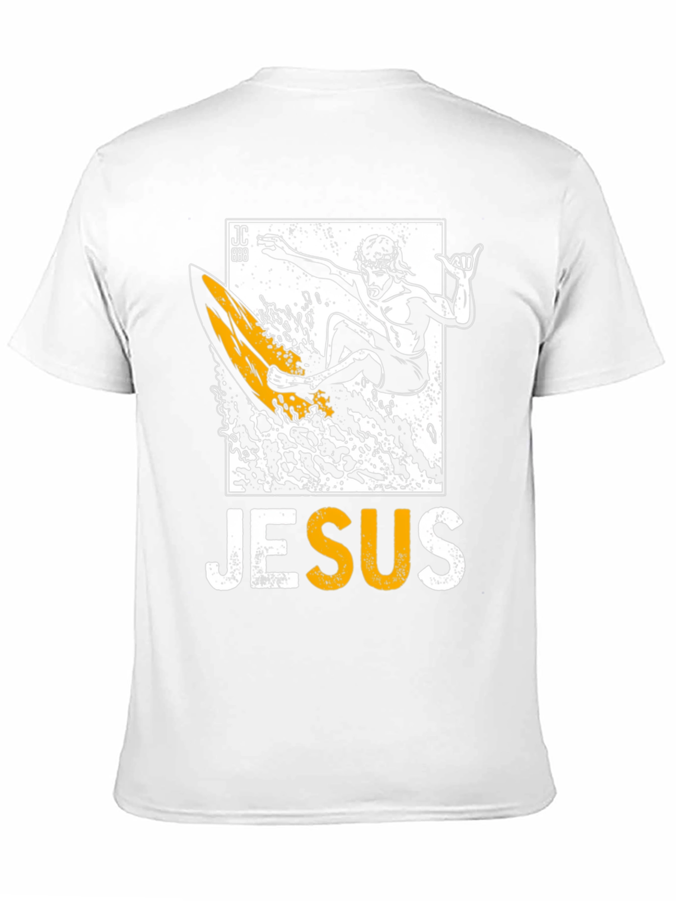 Jesus Surfing Graphic Tee - Black Cotton