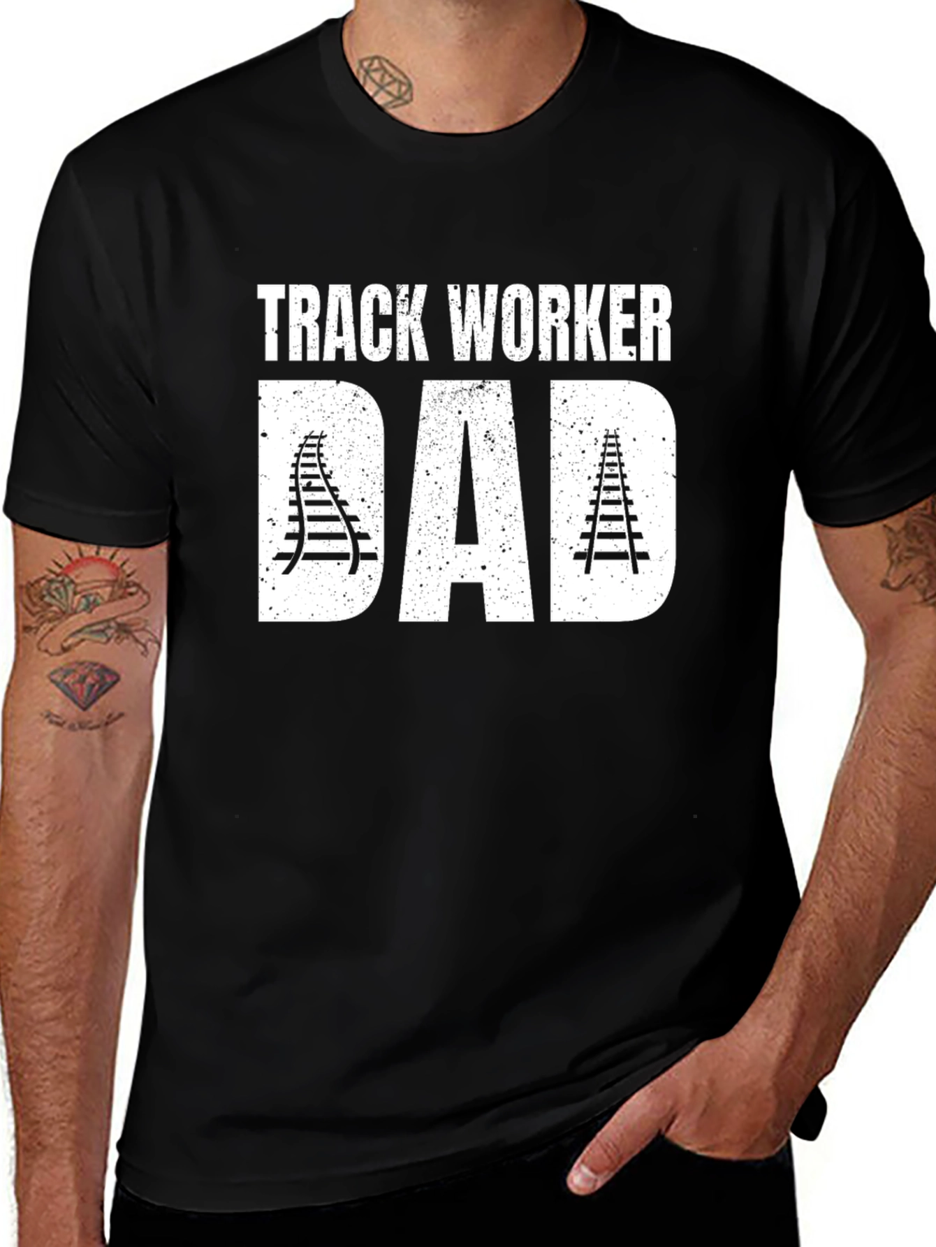 Track Worker Dad T-Shirt - Fathers Day Gift