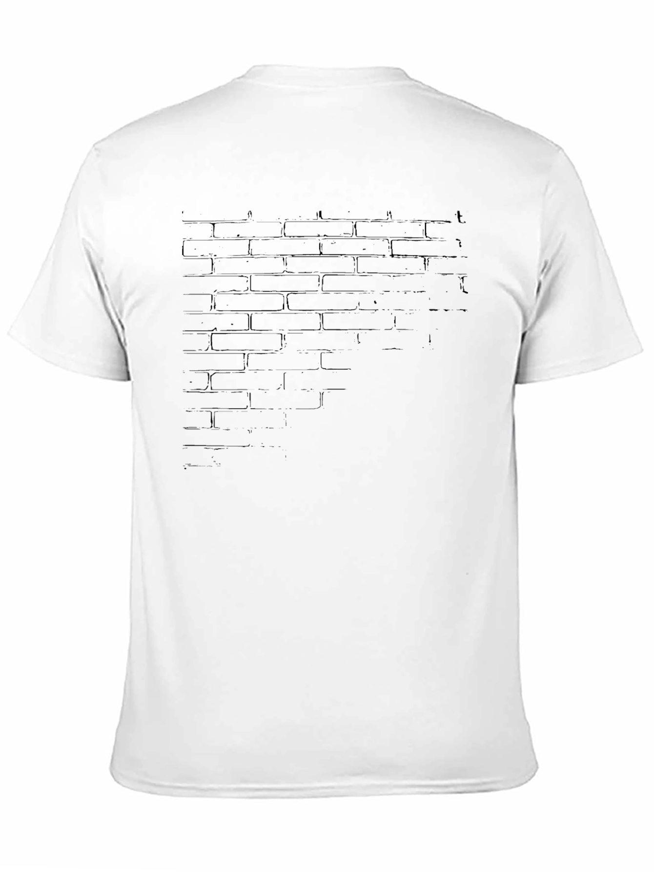 Brick Wall Graphic Black T-Shirt
