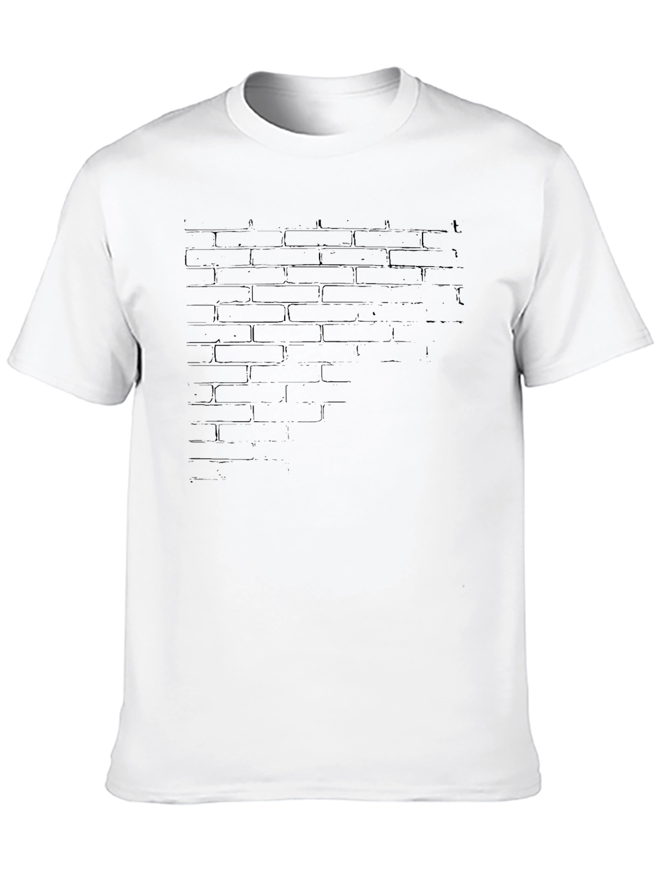 Brick Wall Graphic Black T-Shirt