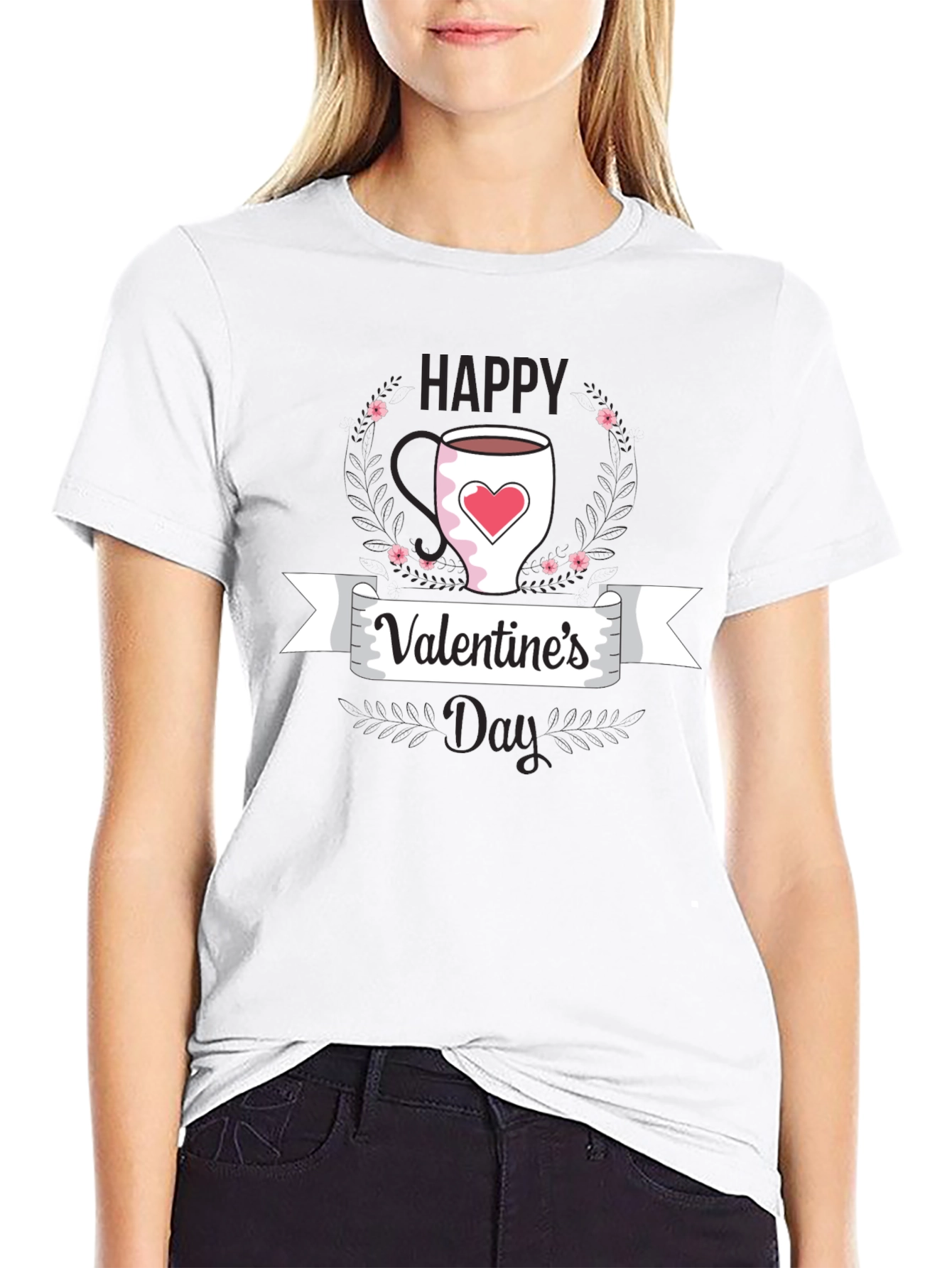Happy Valentines Day Coffee Mug Graphic Tee