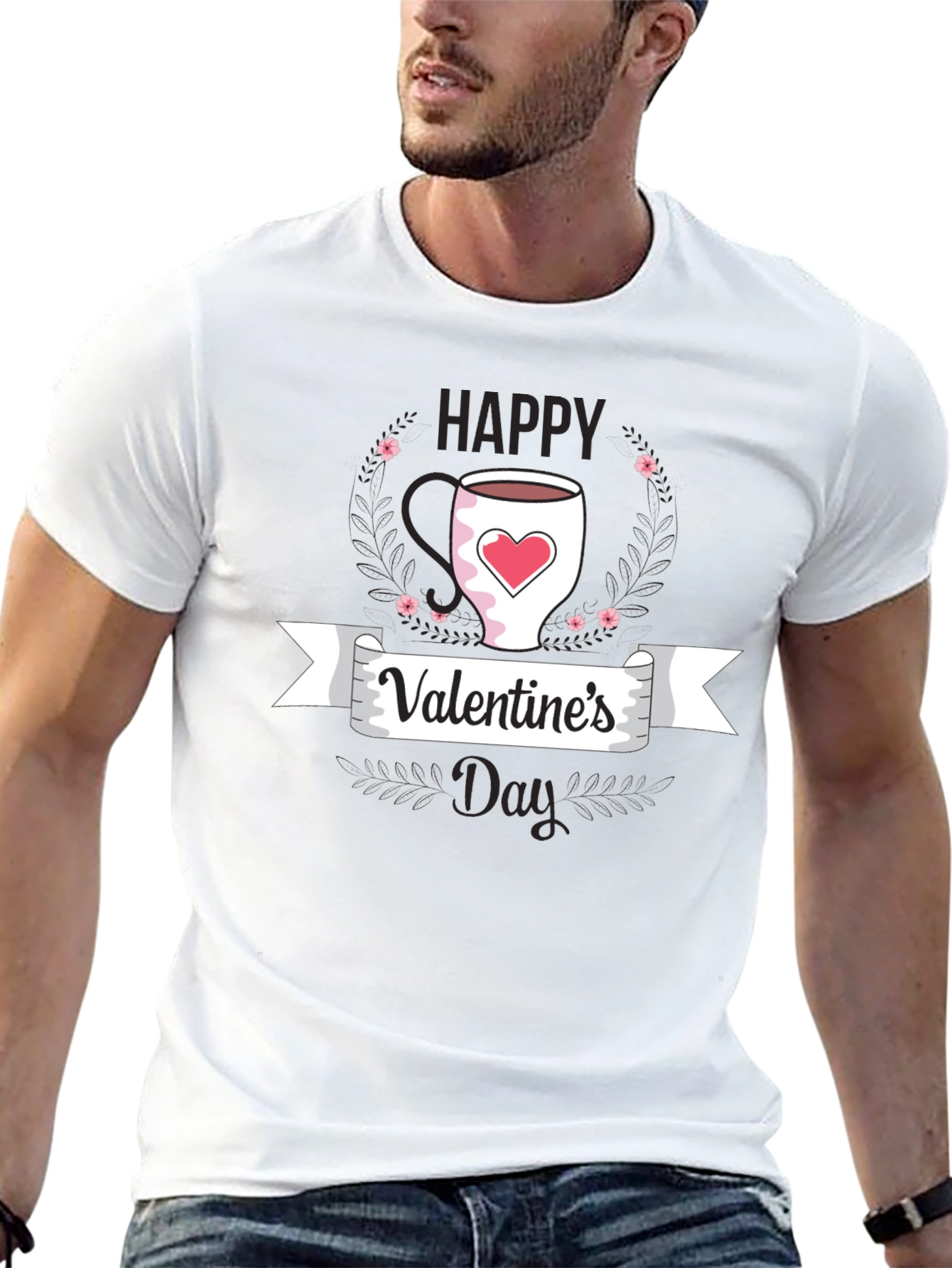 Happy Valentines Day Coffee Mug Graphic Tee