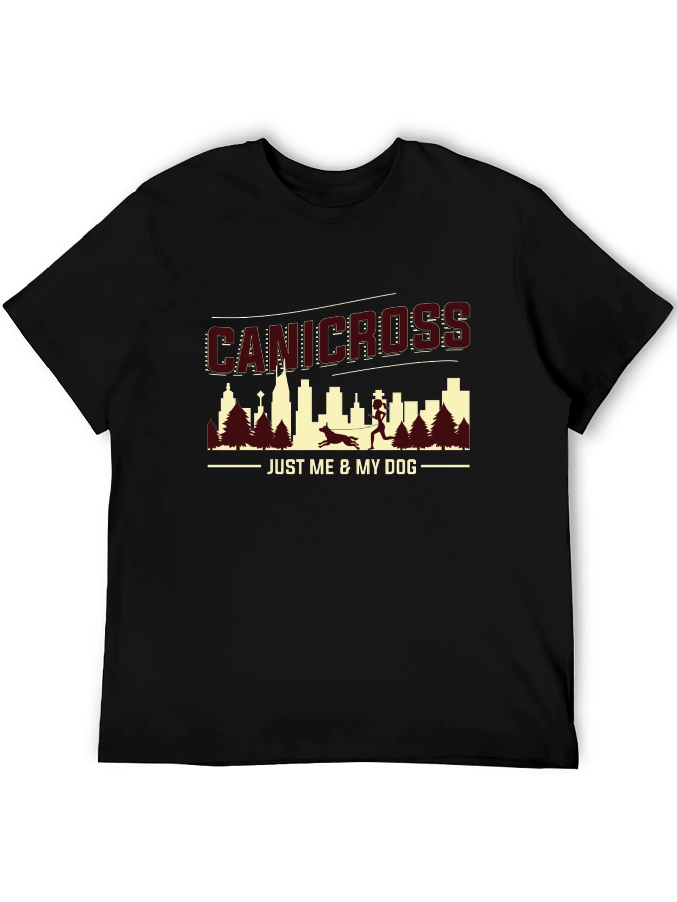 Canicross Black T-Shirt - Just Me & My Dog