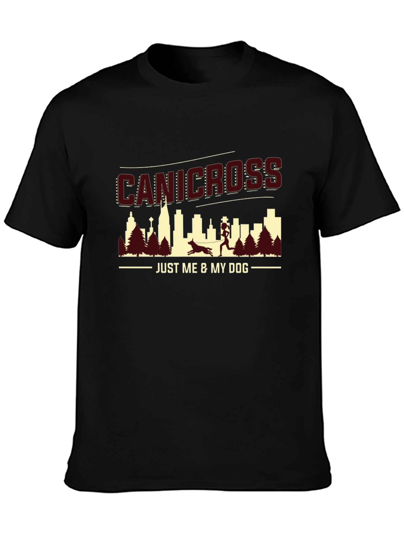 Canicross Black T-Shirt - Just Me & My Dog