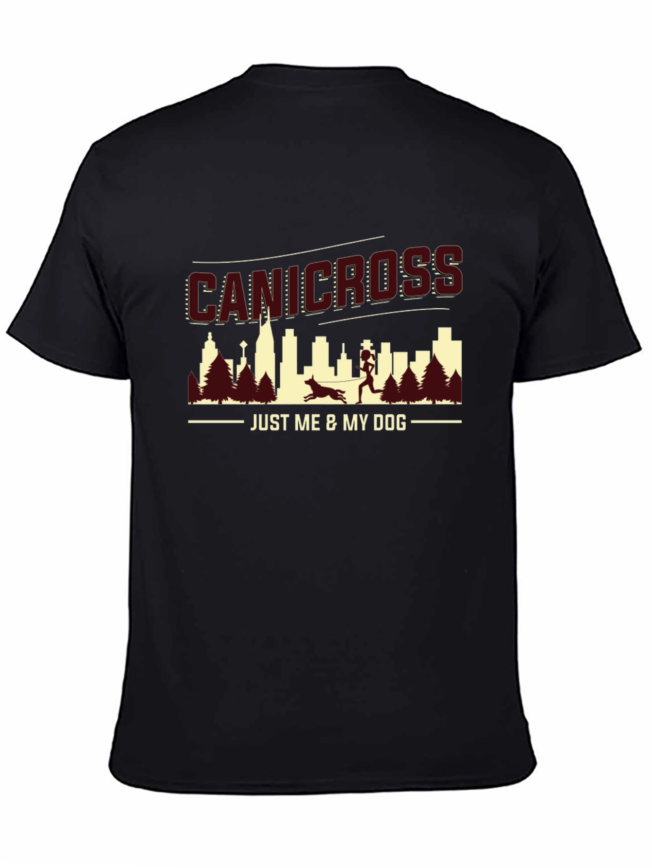 Canicross Black T-Shirt - Just Me & My Dog