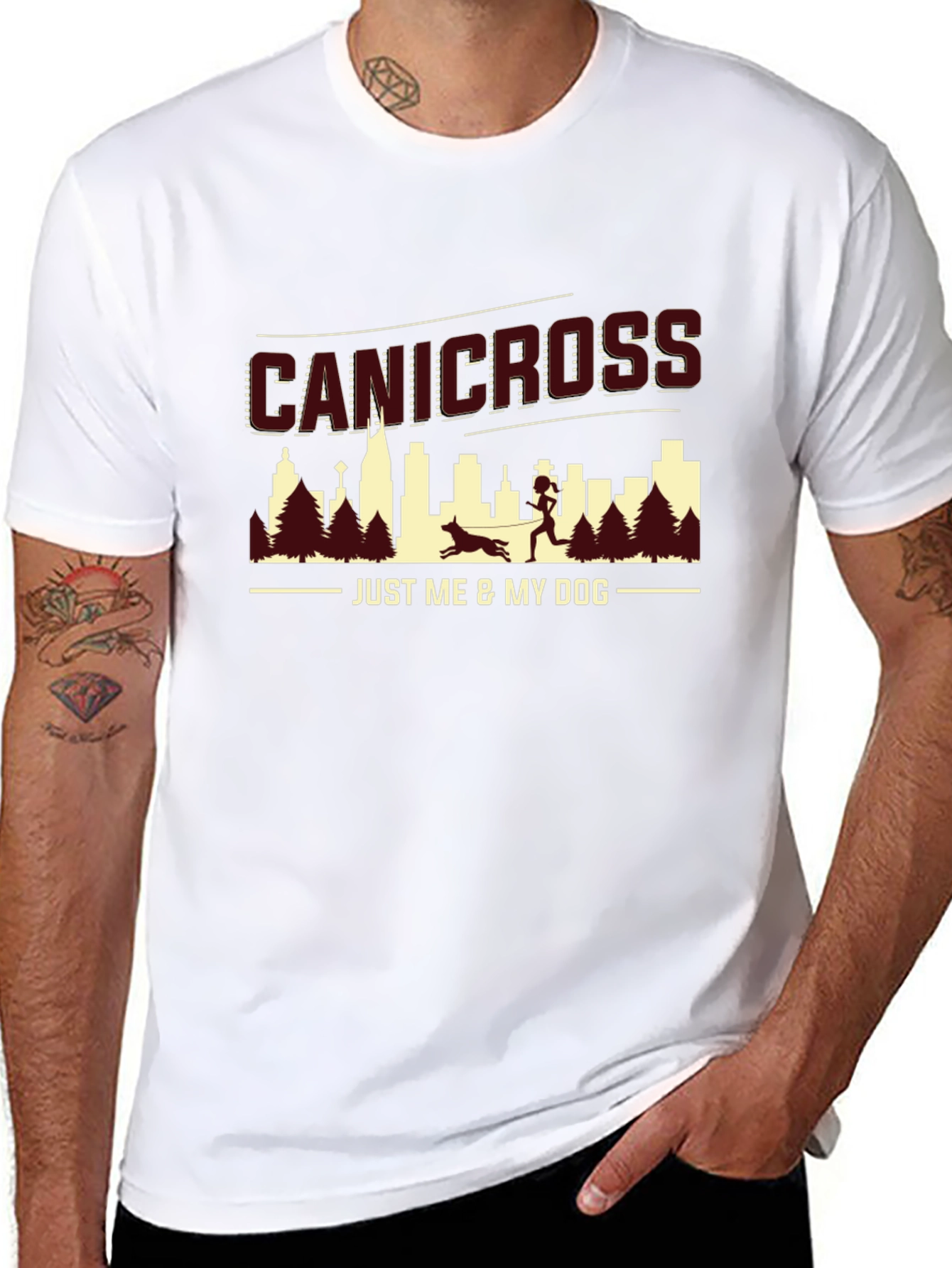 Canicross Black T-Shirt - Just Me & My Dog
