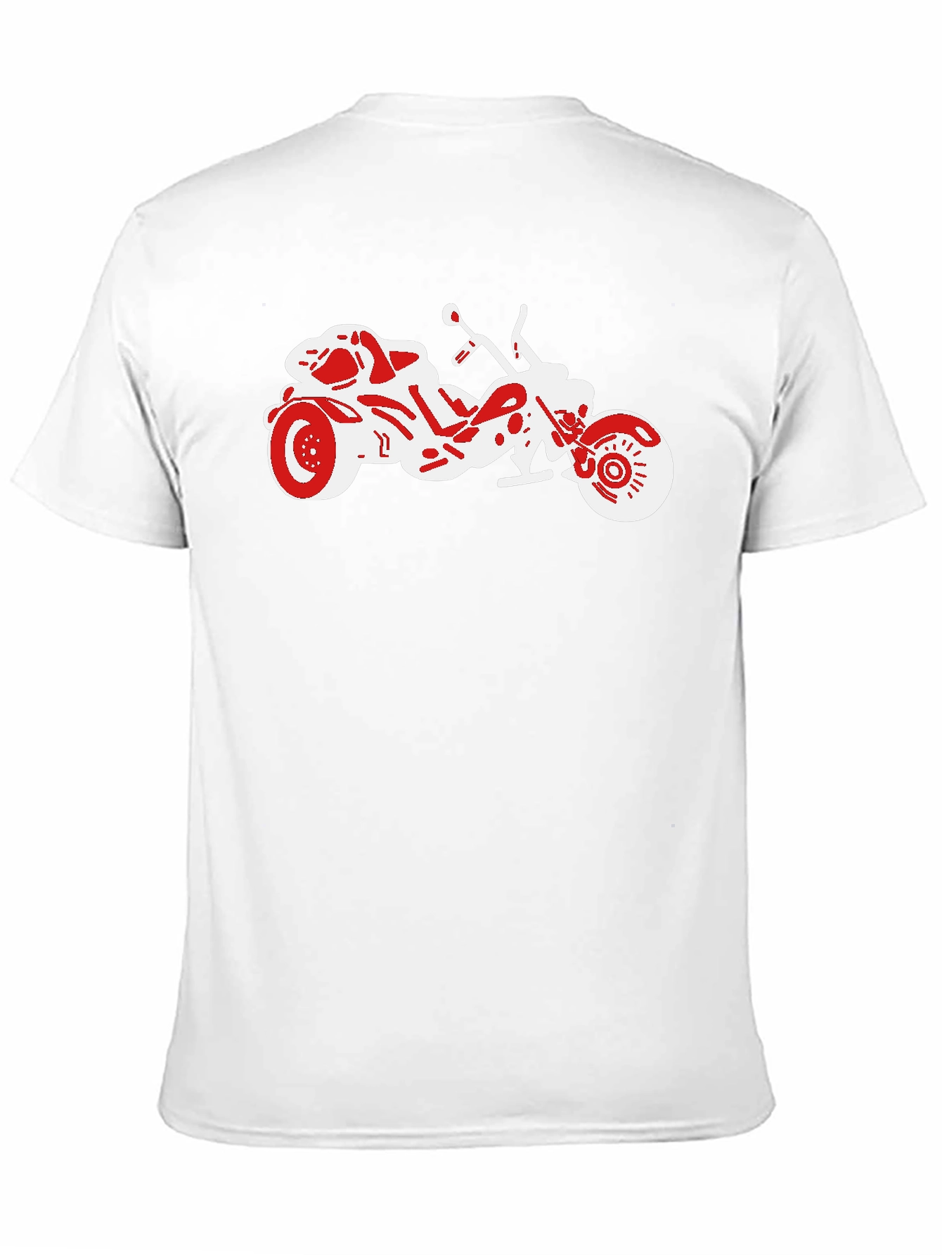 Motorcycle Graphic Tee - Black Casual T-Shirt