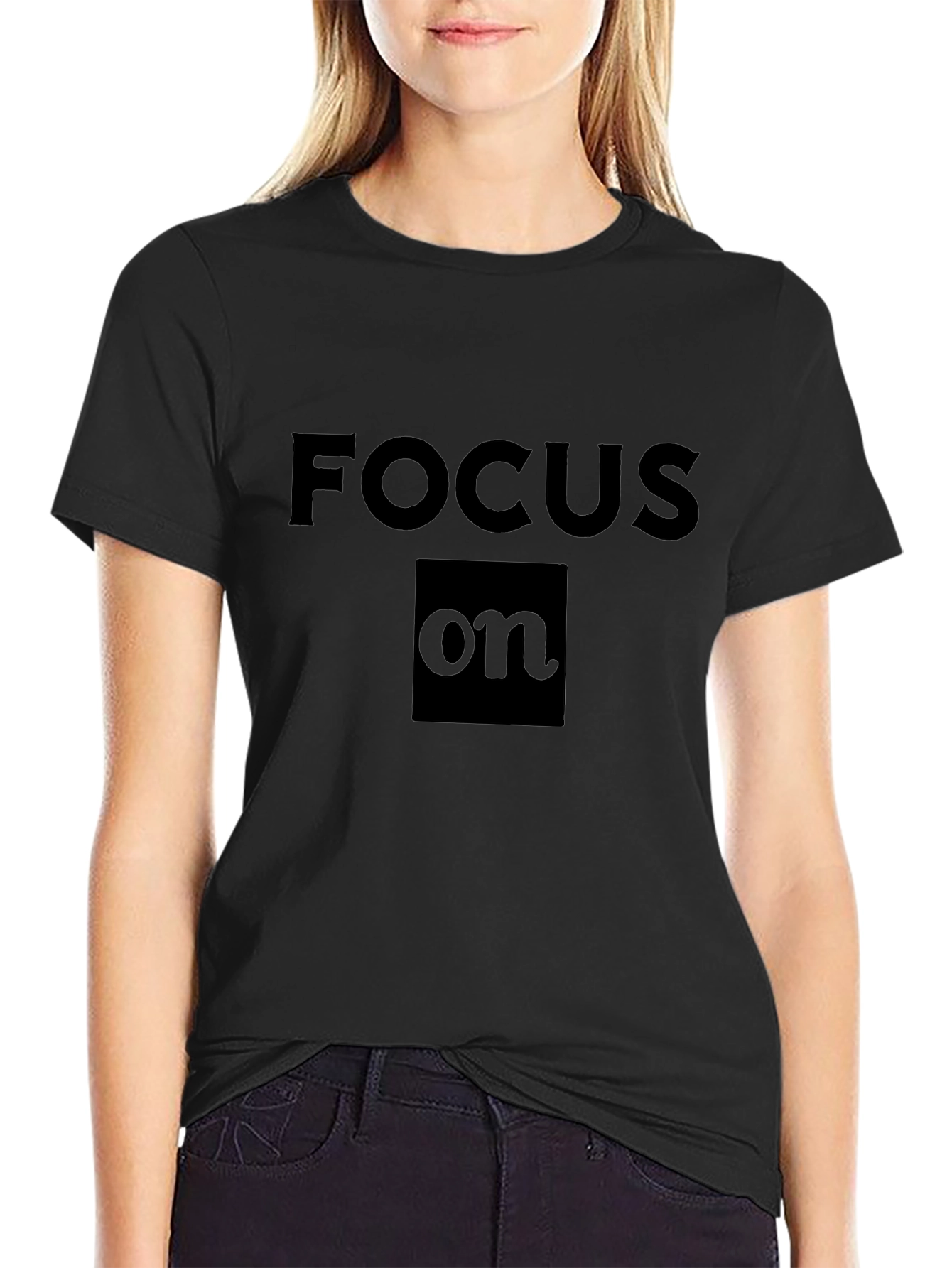 Focus On Black T-Shirt