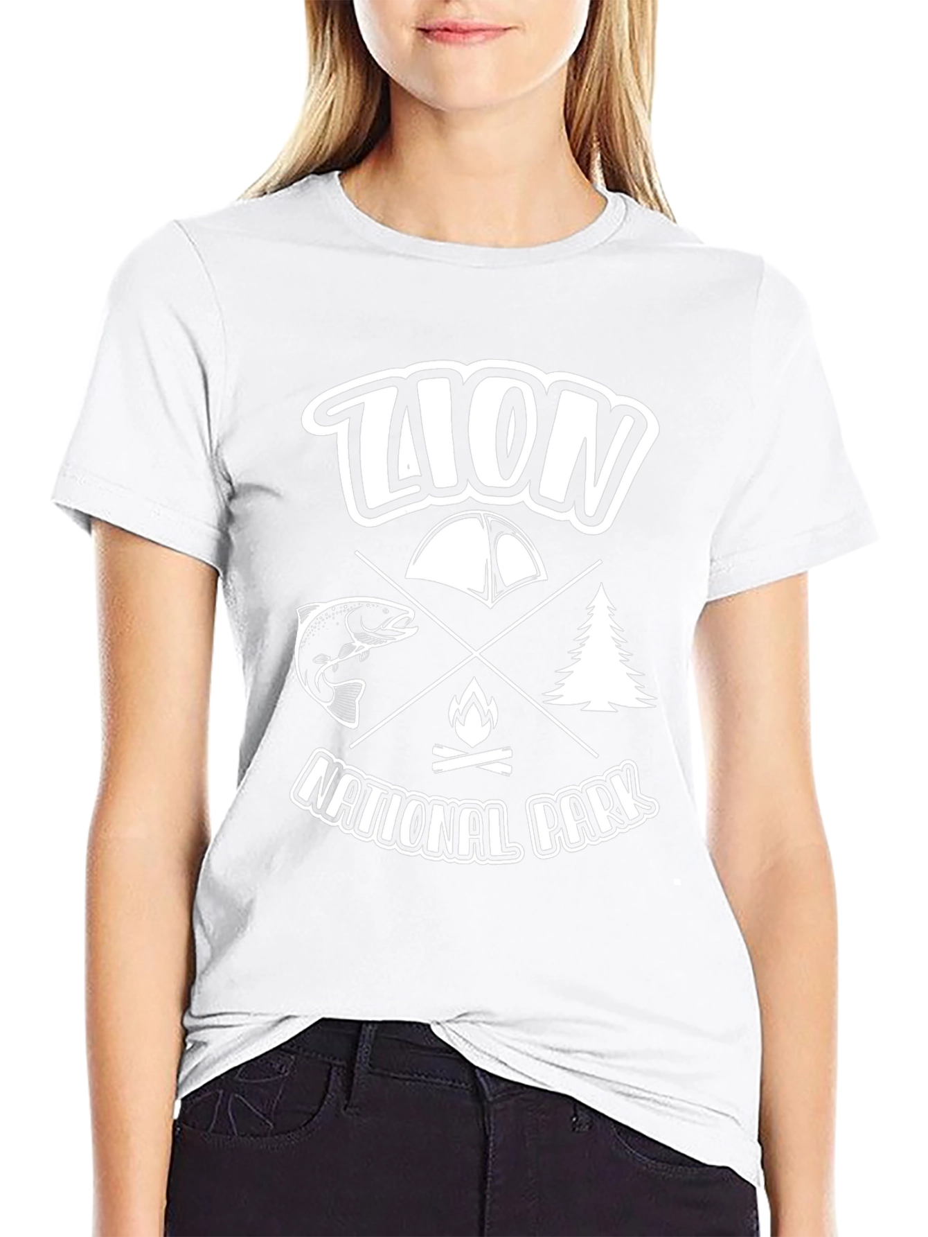 Lion National Park Camping Graphic Tee
