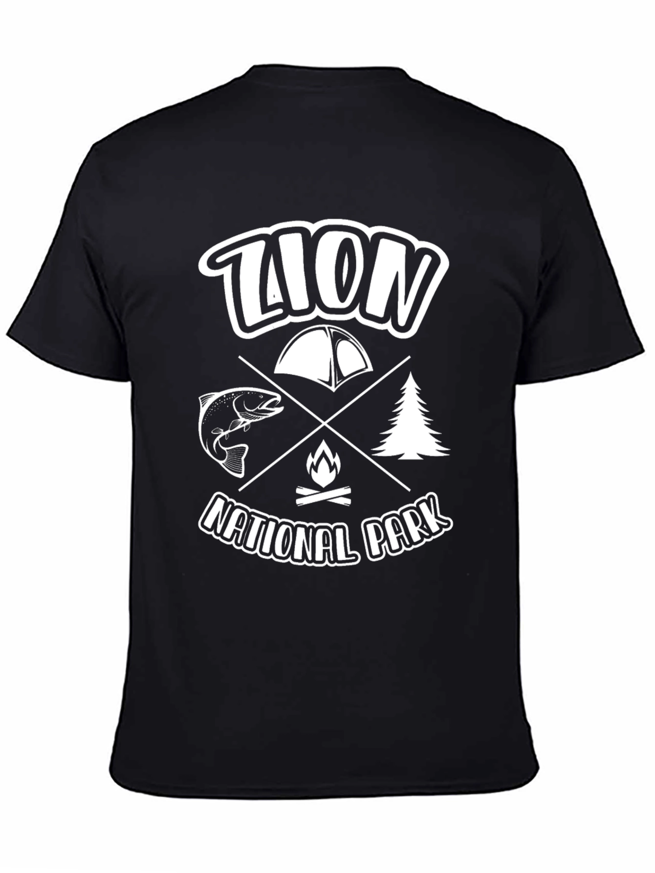 Lion National Park Camping Graphic Tee