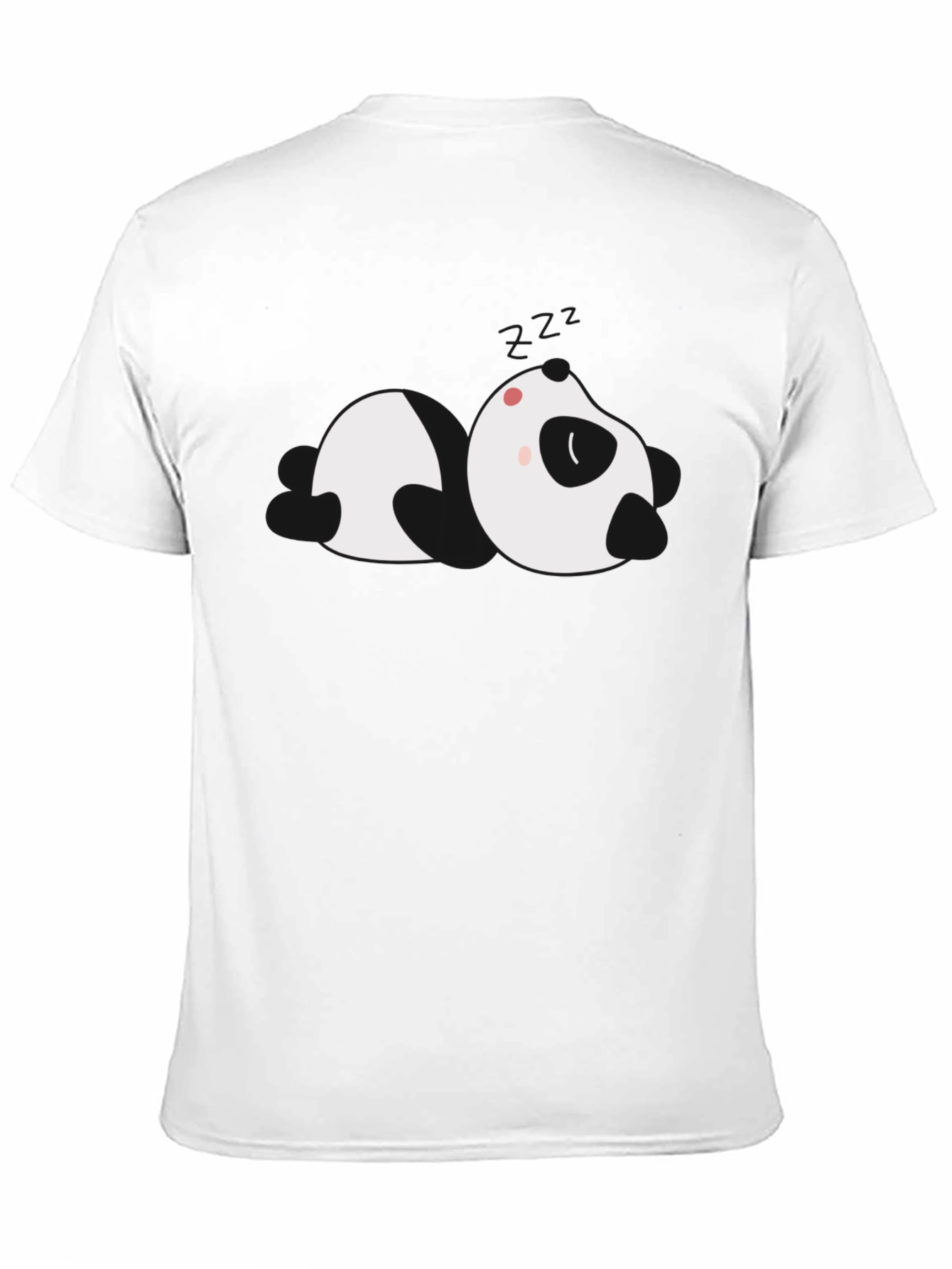 Cute Panda Graphic Black T-Shirt