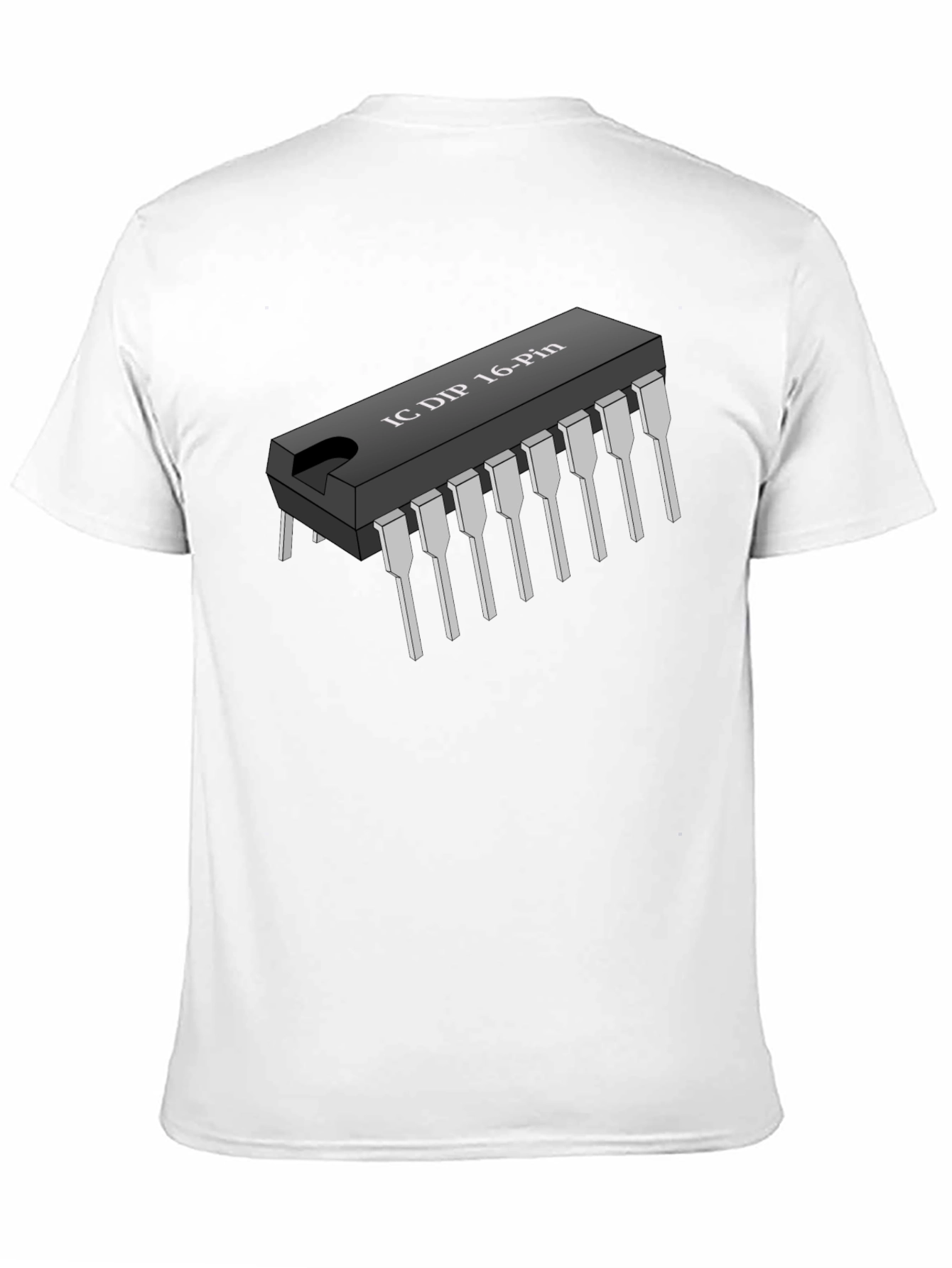 IC DIP 16-Pin Black T-Shirt - Geeky Electronics Tee