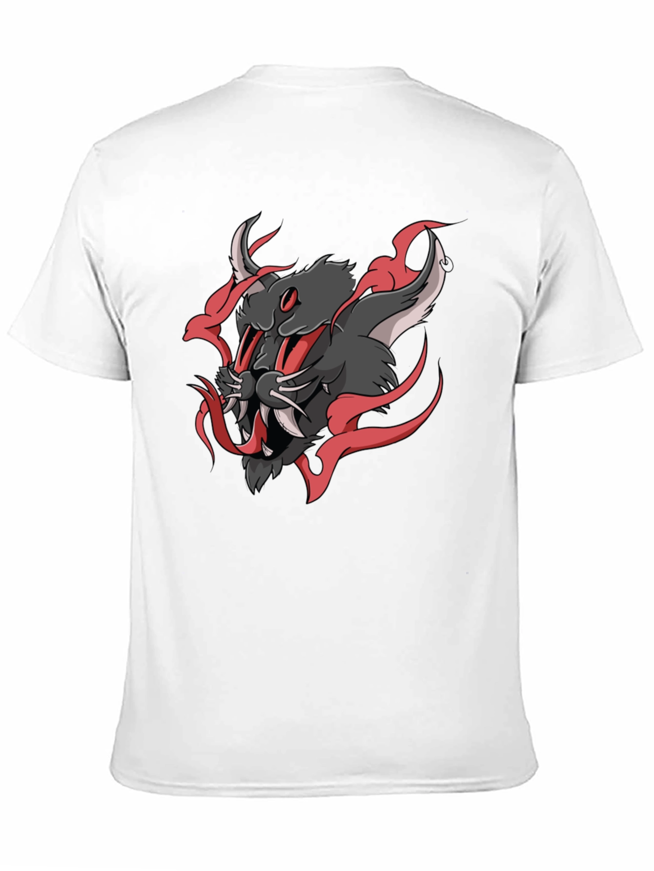 Mens Black T-Shirt with Graphic Print