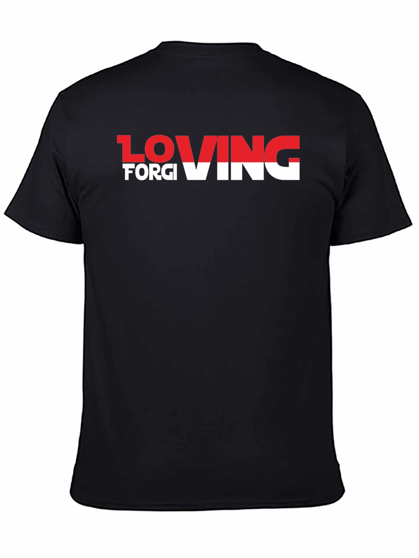 Loving Forgiving T-Shirt - Black Crew Neck