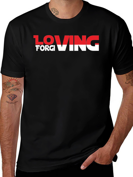 Loving Forgiving T-Shirt - Black Crew Neck