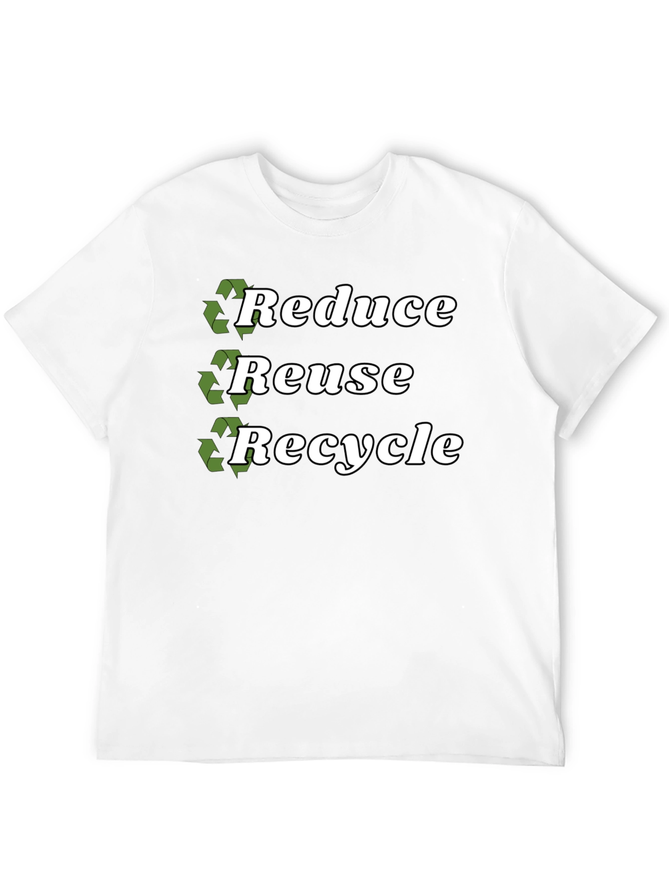 Eco-Friendly Reduce Reuse Recycle Graphic T-Shirt