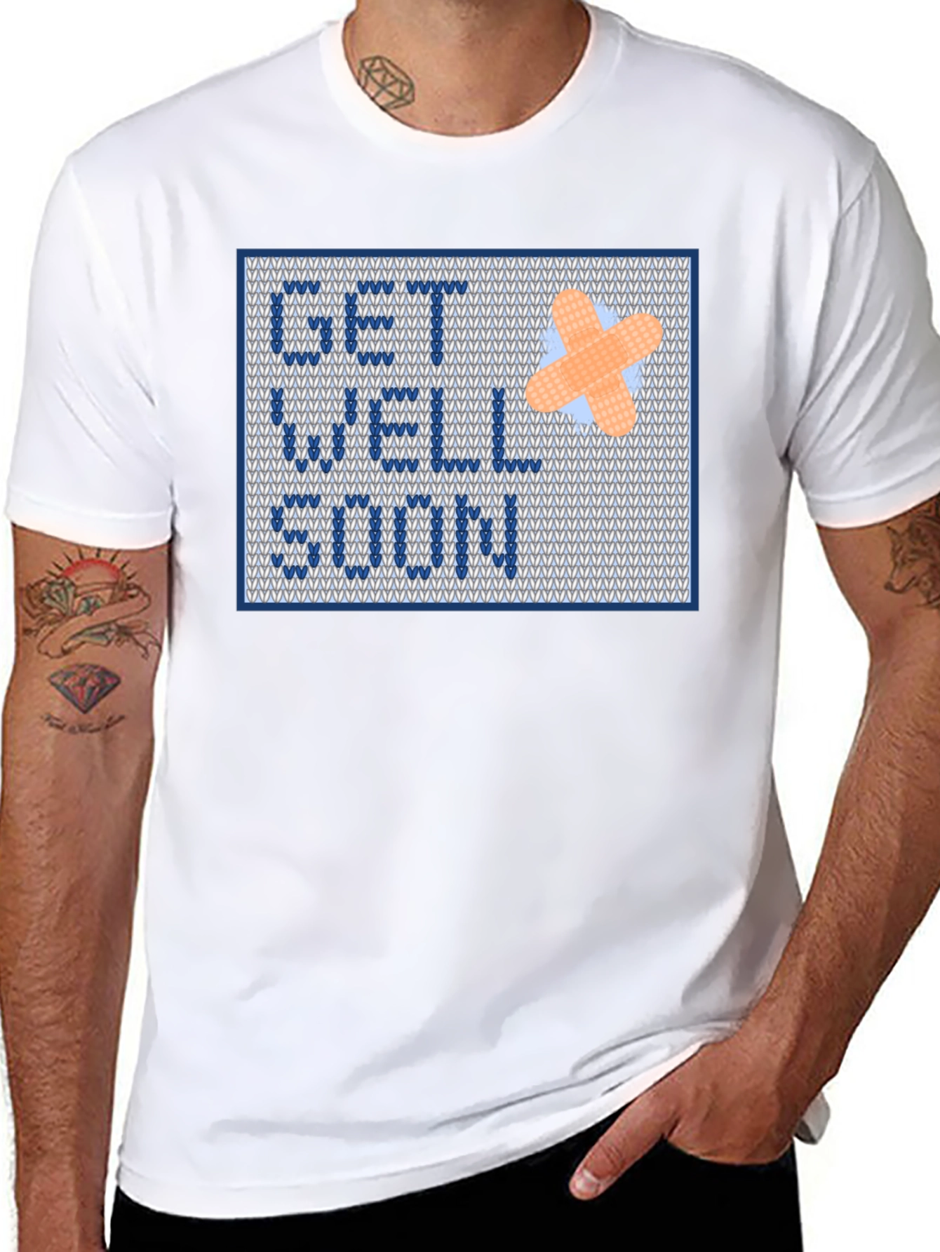Get Well Soon Shirt - Cross Stitch Design
