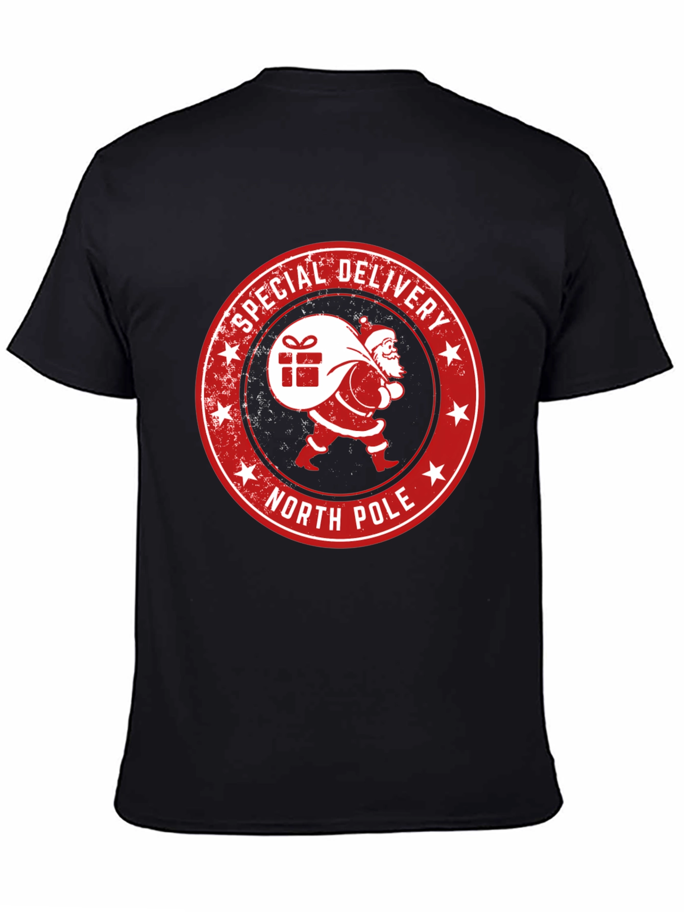 North Pole Special Delivery Santa Graphic Tee