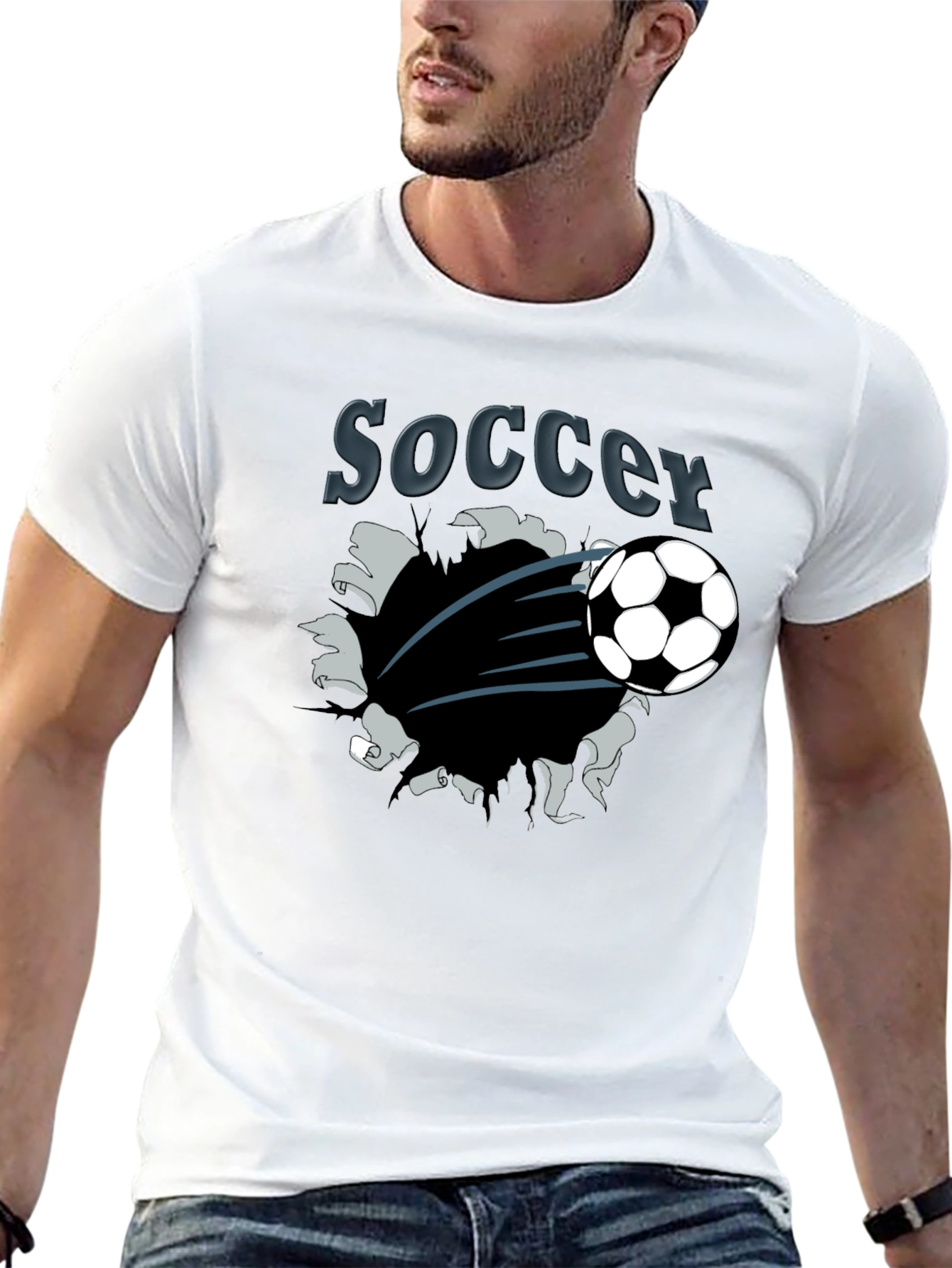 Soccer Graphic T-Shirt - Black