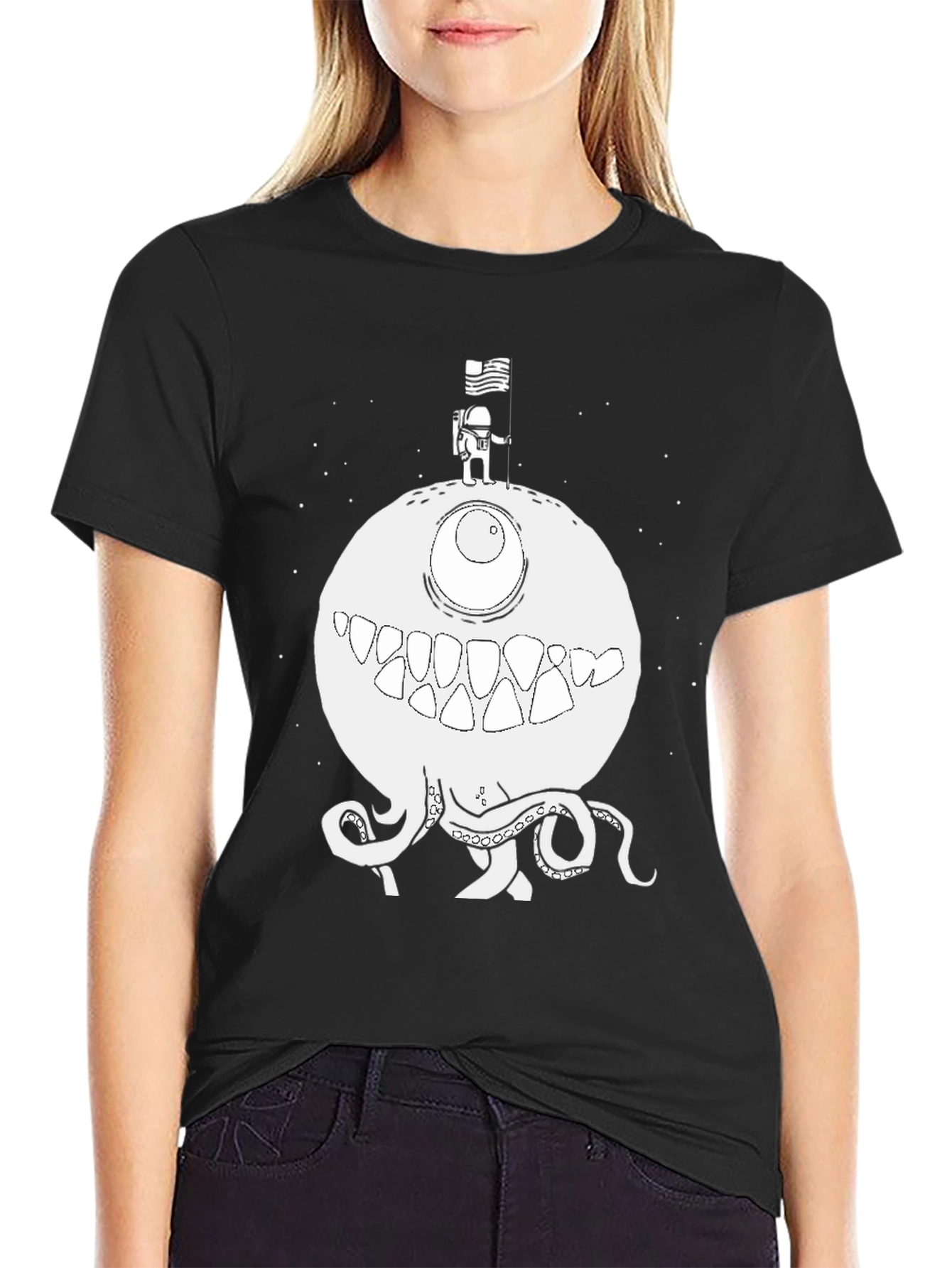 Astronaut on Monster Planet Graphic Tee