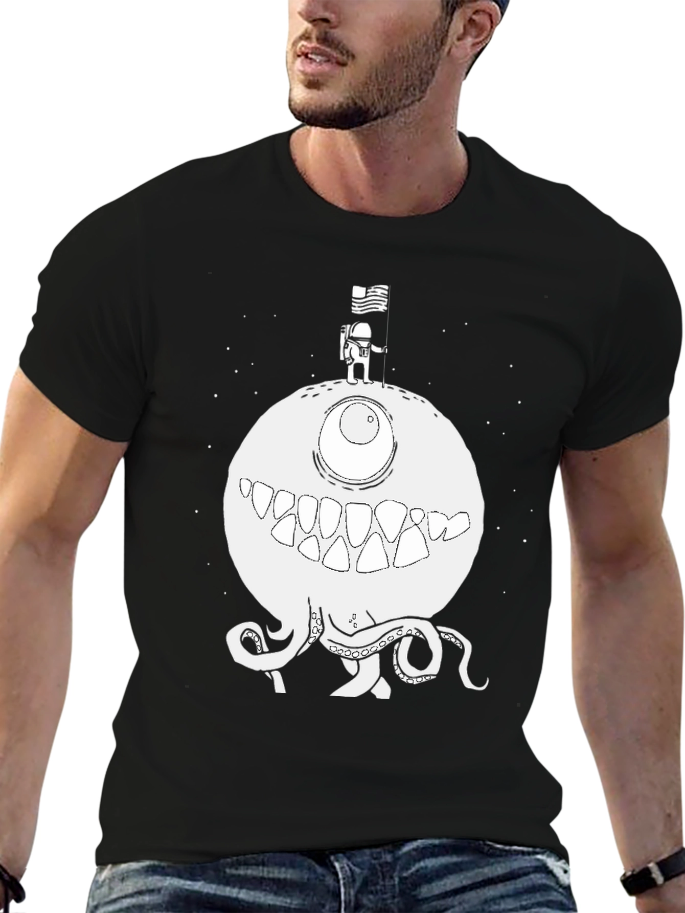 Astronaut on Monster Planet Graphic Tee