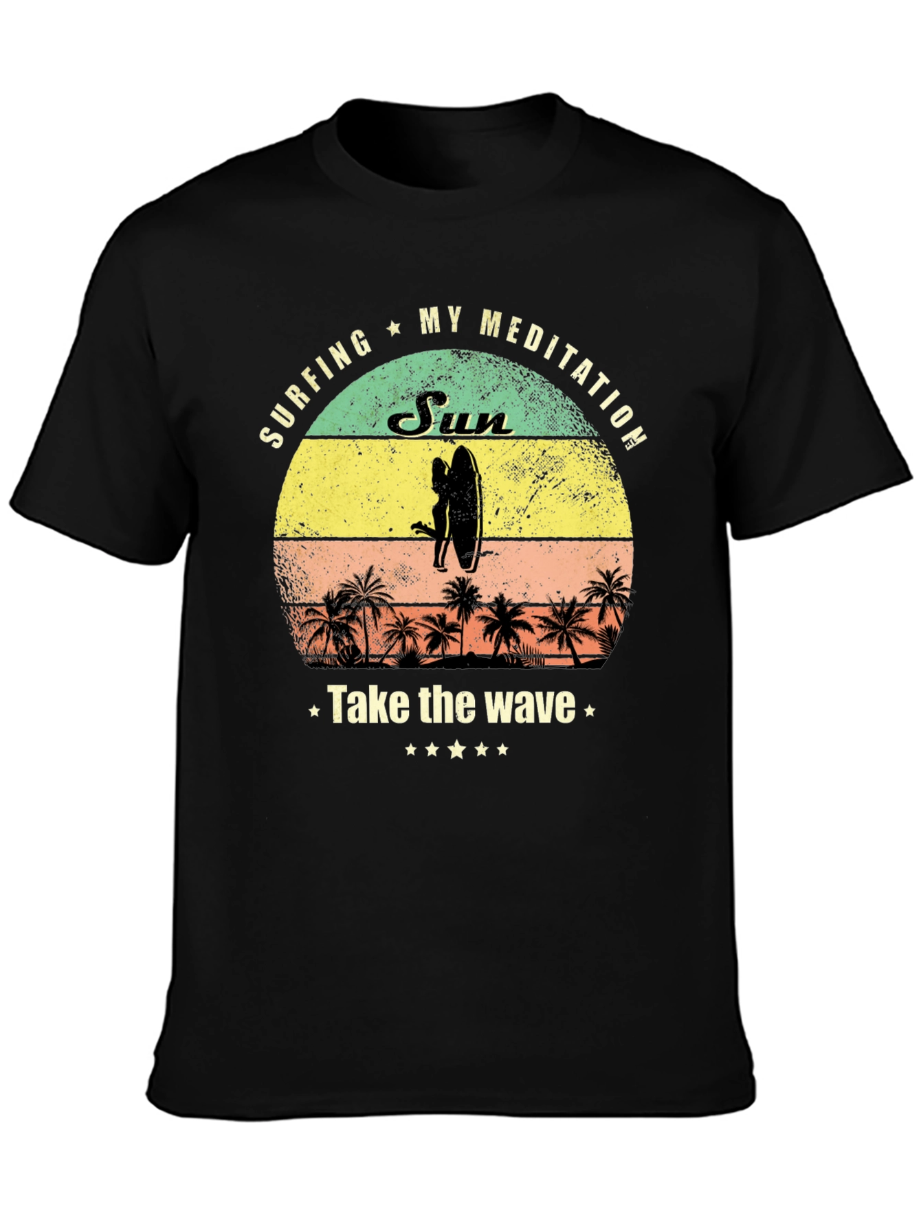 Surfing Meditation Graphic Tee